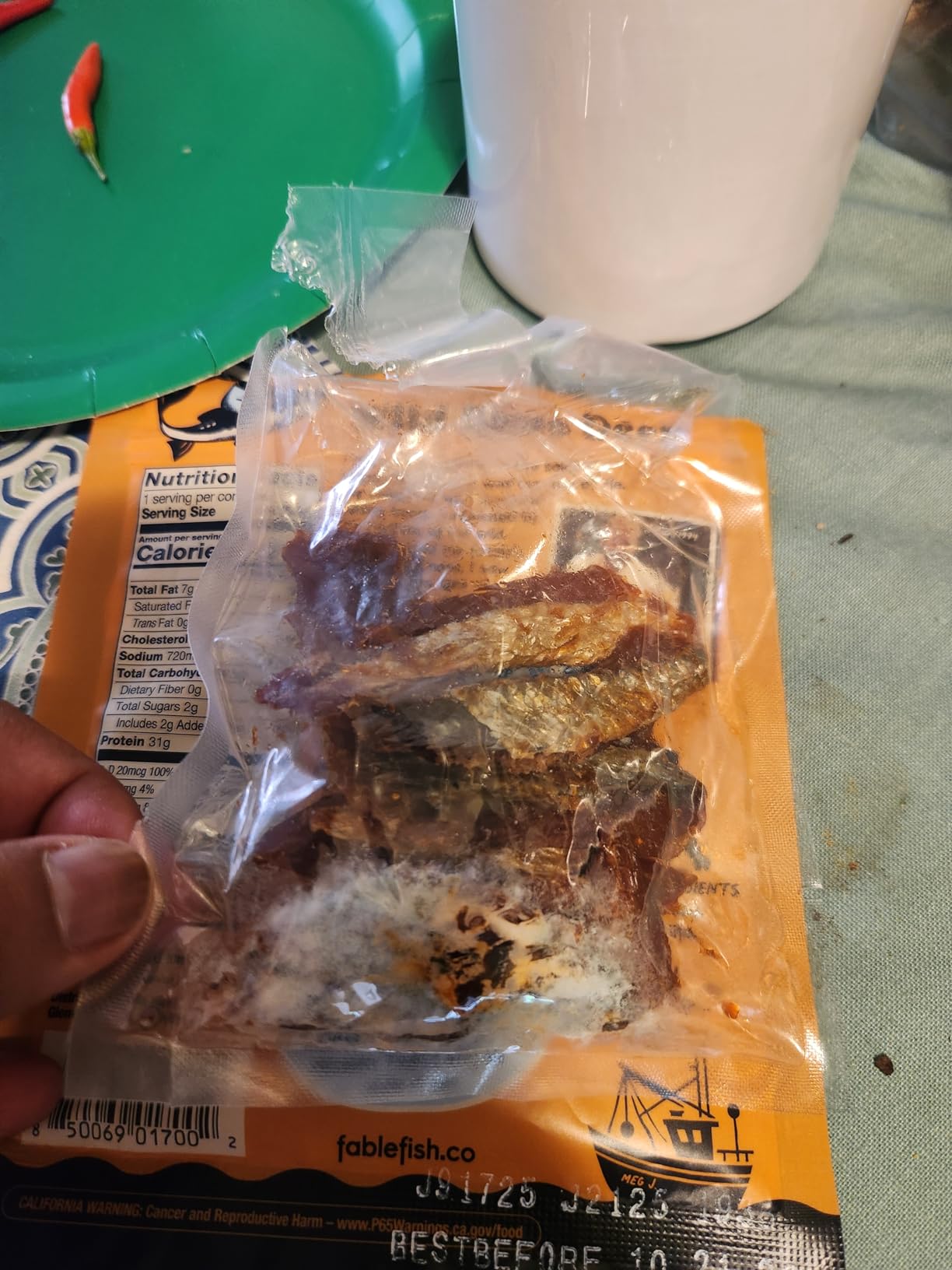 Fable Fish Wild Alaskan Salmon Jerky - Wild Caught Salmon with 31g of Protein - Tasty Fish Jerky with Omega-3s and Natural Source of Collagen - Made with Whole Muscle Sockeye - Sea Salt - 3 Pack customer photo 1