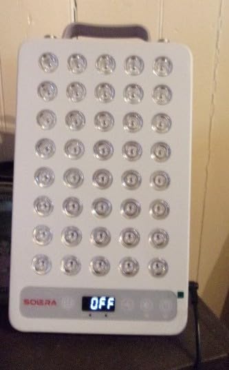 SOLRA SR40 Red Light Therapy Panel with Magnetic Mount & Floor Stand, 660nm 850nm Near Infrared LED Light Lamp for Face & Body, 200W Dual Chip, Adjustable Height, Low EMF, Timer, Home Use customer photo 2