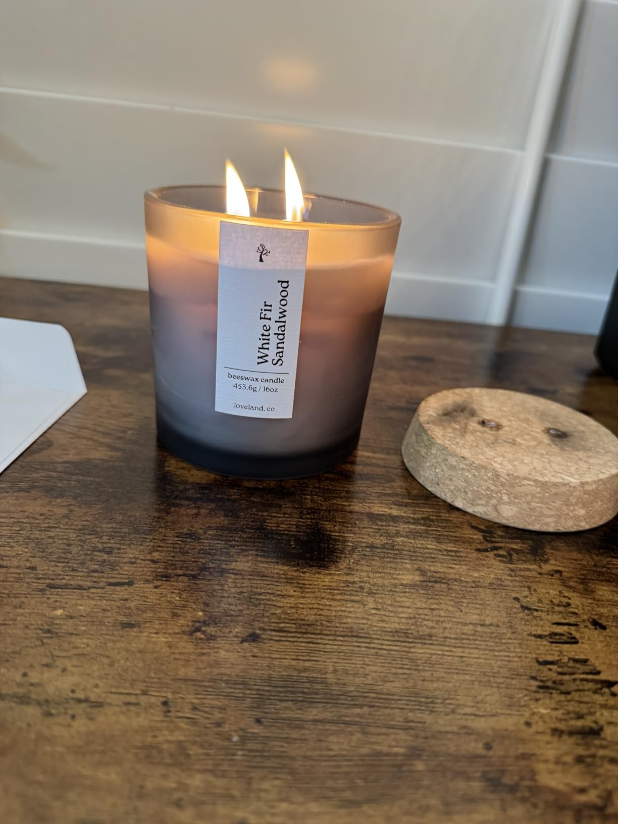 Aspen & Oak Luxury Beeswax Candle 16oz - Long Burning Pure Beeswax Candles, Non Toxic, Natural, Clean, Essential Oil Scented Organic Candles - White Fir Sandalwood customer photo 2
