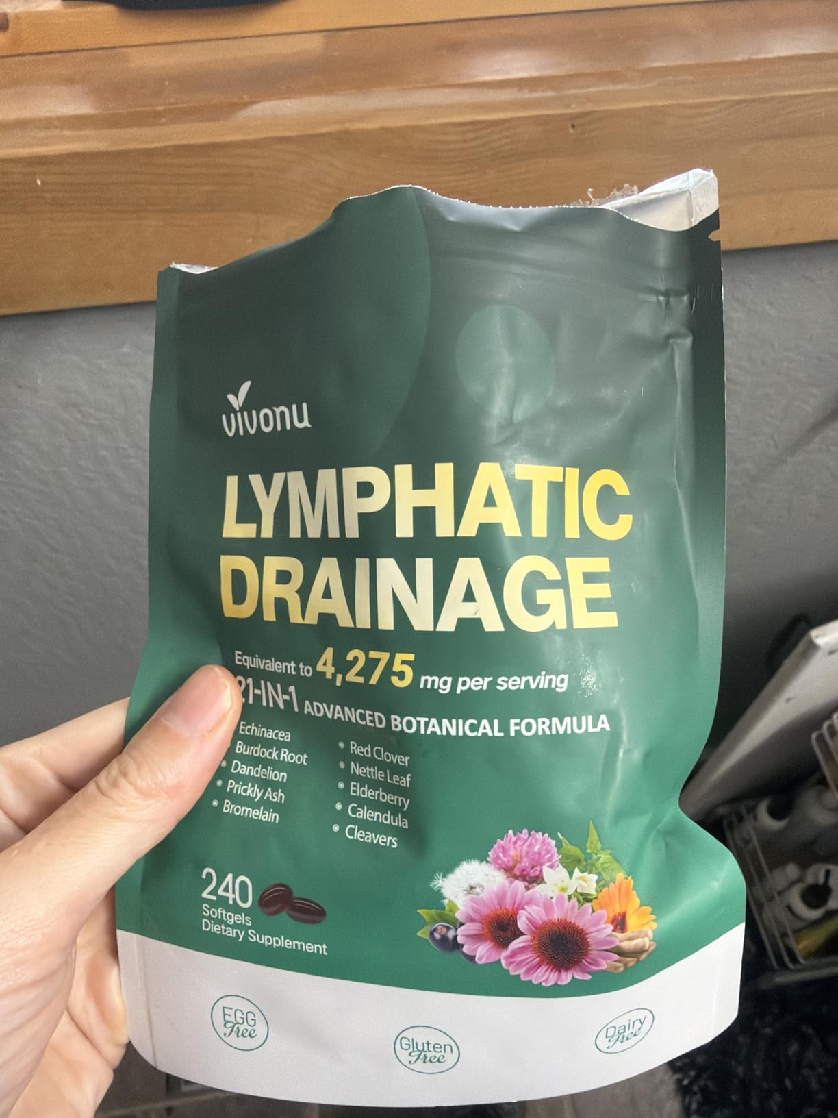 Lymphatic Drainage Supplements, 240 Softgels, Lymph System Support Supplement for Women & Men, 21-in-1 Herbal Blend with Echinacea, Dandelion, Burdock, Bromelain, Calendula, Turmeric & More, 1 Bag customer photo 2