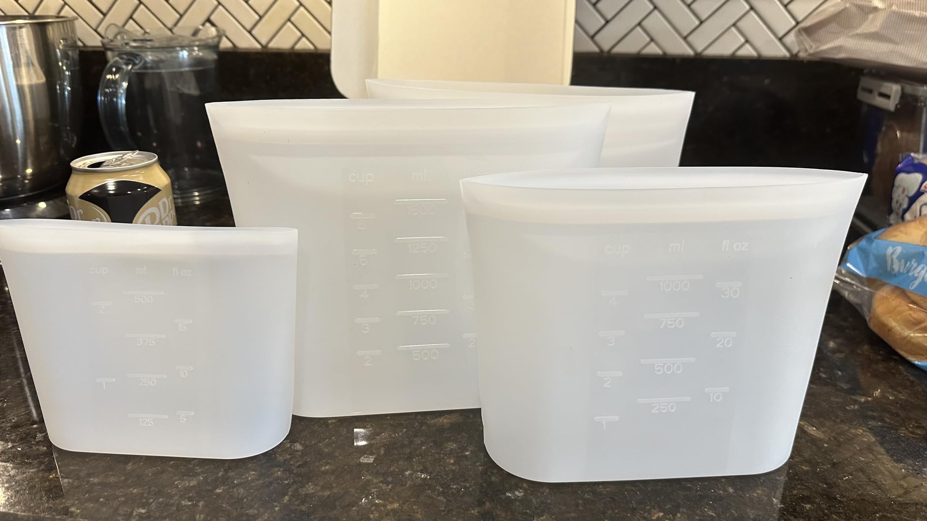 Reusable Premium Silicone Food Storage Gallon Bag 135oz, XXL - 2 PCS Food Storage Bag, Freezer Container, Sous Vide, Kitchen Organization, And Meal Prep Bags Microwave, Dishwasher, Oven Safe, BPA Free customer photo 1