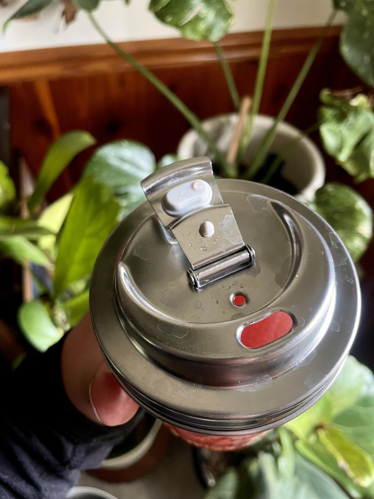 Palksky Mason Jar Drinking Lids, Stainless Steel Wide Mouth Mason Jar Sip Lid accessories, Anticracking Leak Proof Seal Flip Cap Cover Airtight Accessories for Drink, 2Pack customer photo 1
