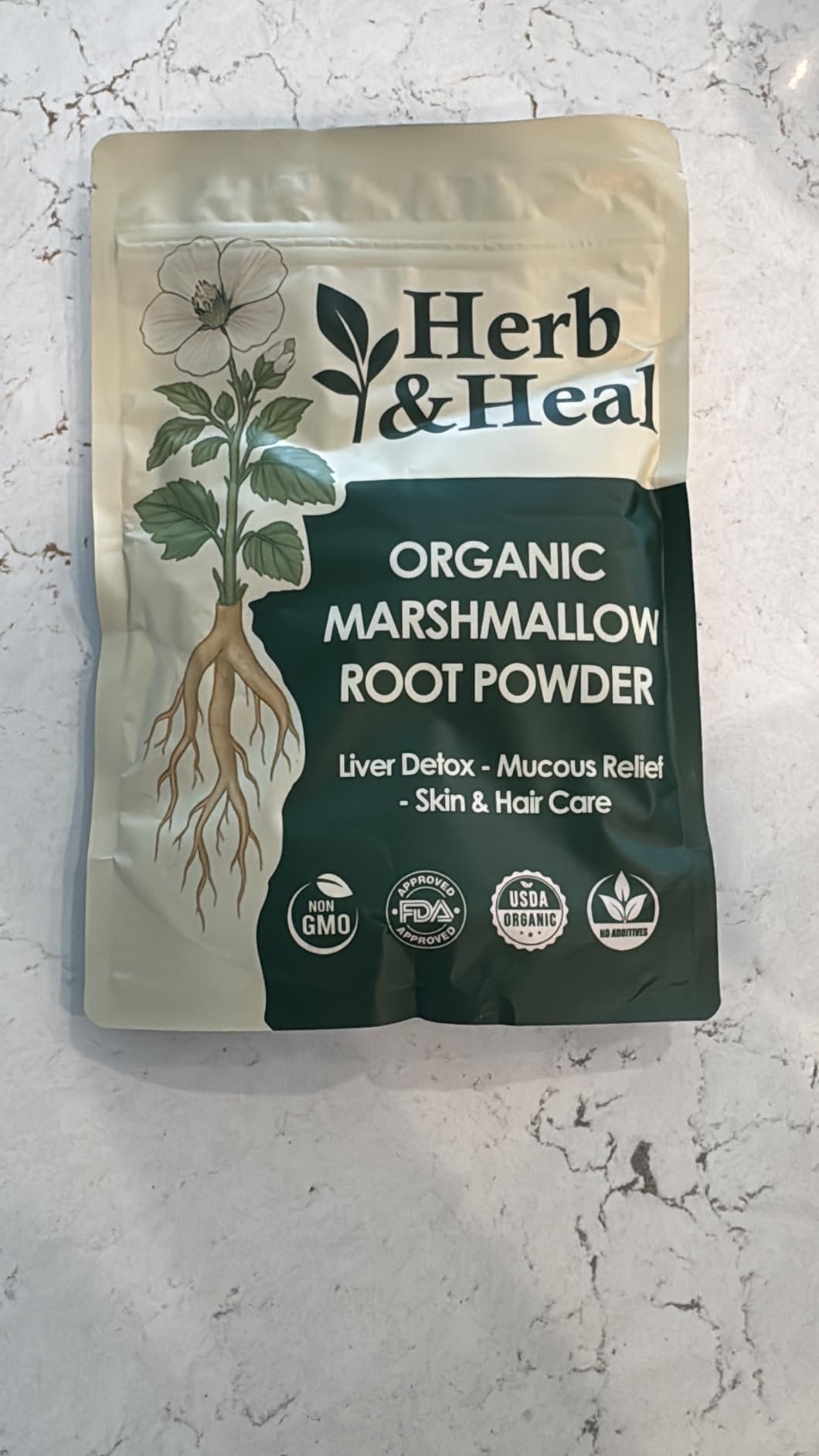 Organic Marshmallow Root Powder | Althaea Officinalis Herb | Dried Marshmellow Root for Tea, Hair & Skin, DIY Remedies, Digestive & Liver Support | Non-GMO, Vegan (8 Ounce) customer photo 1
