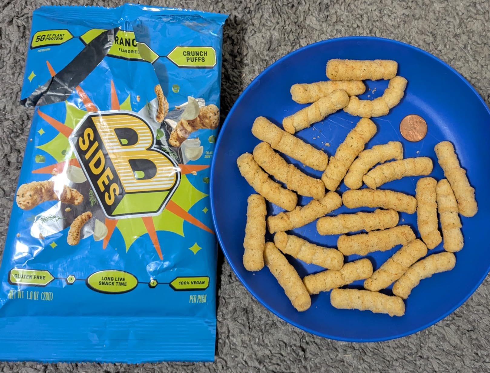 B-SIDES Crunch Puffs - Protein Puffs | Healthy Snacks, High Protein, Plant-Based, Allergen-Friendly, Upcycled Oats & Corn and Regenerative Pea Protein customer photo 2