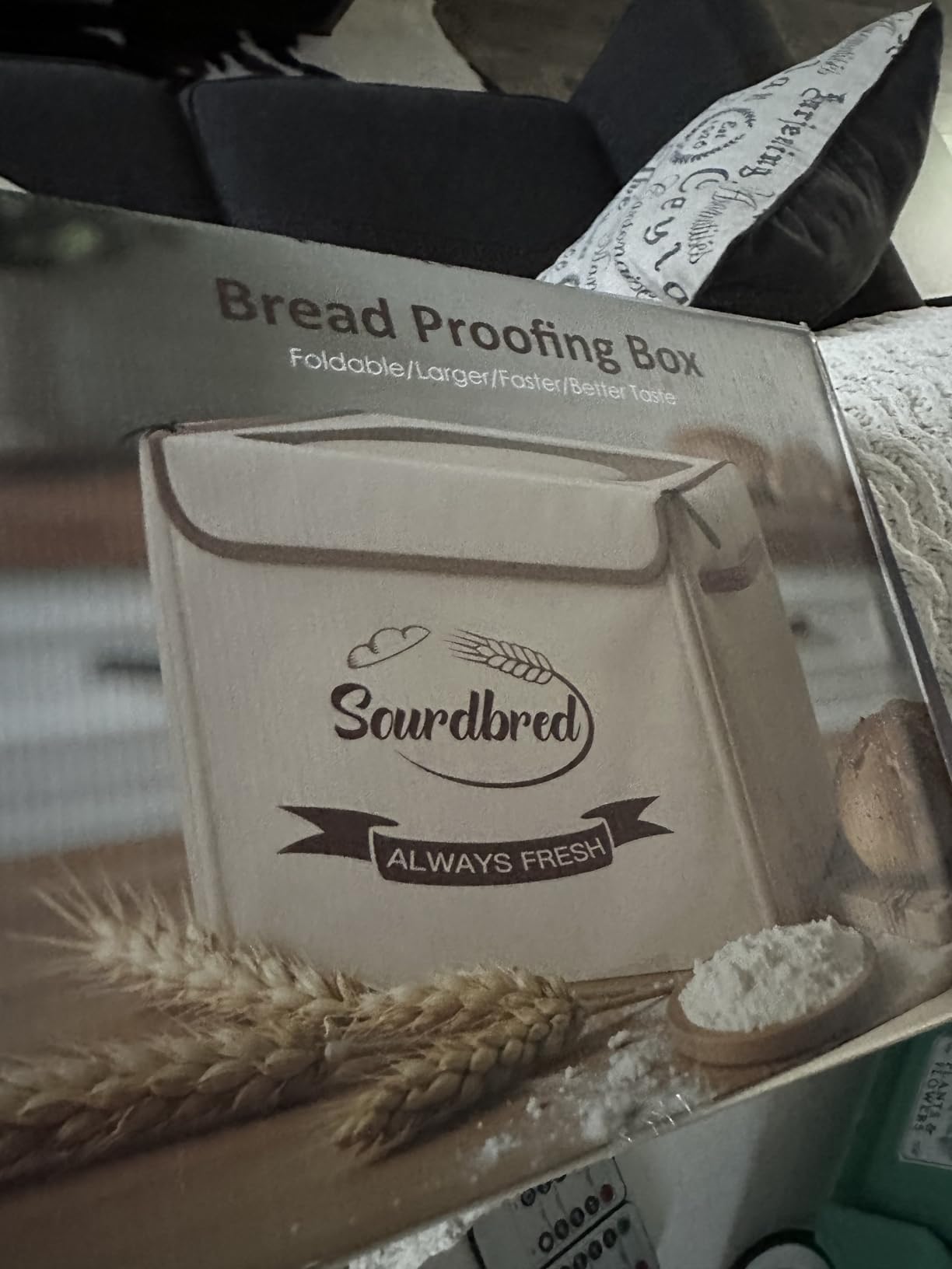 Extra Large Folding Bread Proofing Box, Dough Proofer 68-104°F Temp Control 1-48H Timer, Sourdough Starter Warmer with Metal Rack, Foldable Proofing Basket for Baking Pizza Yogurt Soften Butter Choc customer photo 1