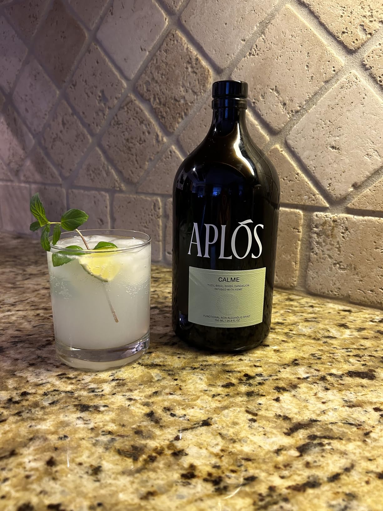 Aplos Calme Non Alcoholic Drink - Botanical Infused Calming Beverage Formulated to Relax and Unwind, Zero Sugar Beverage - 750ml customer photo 1