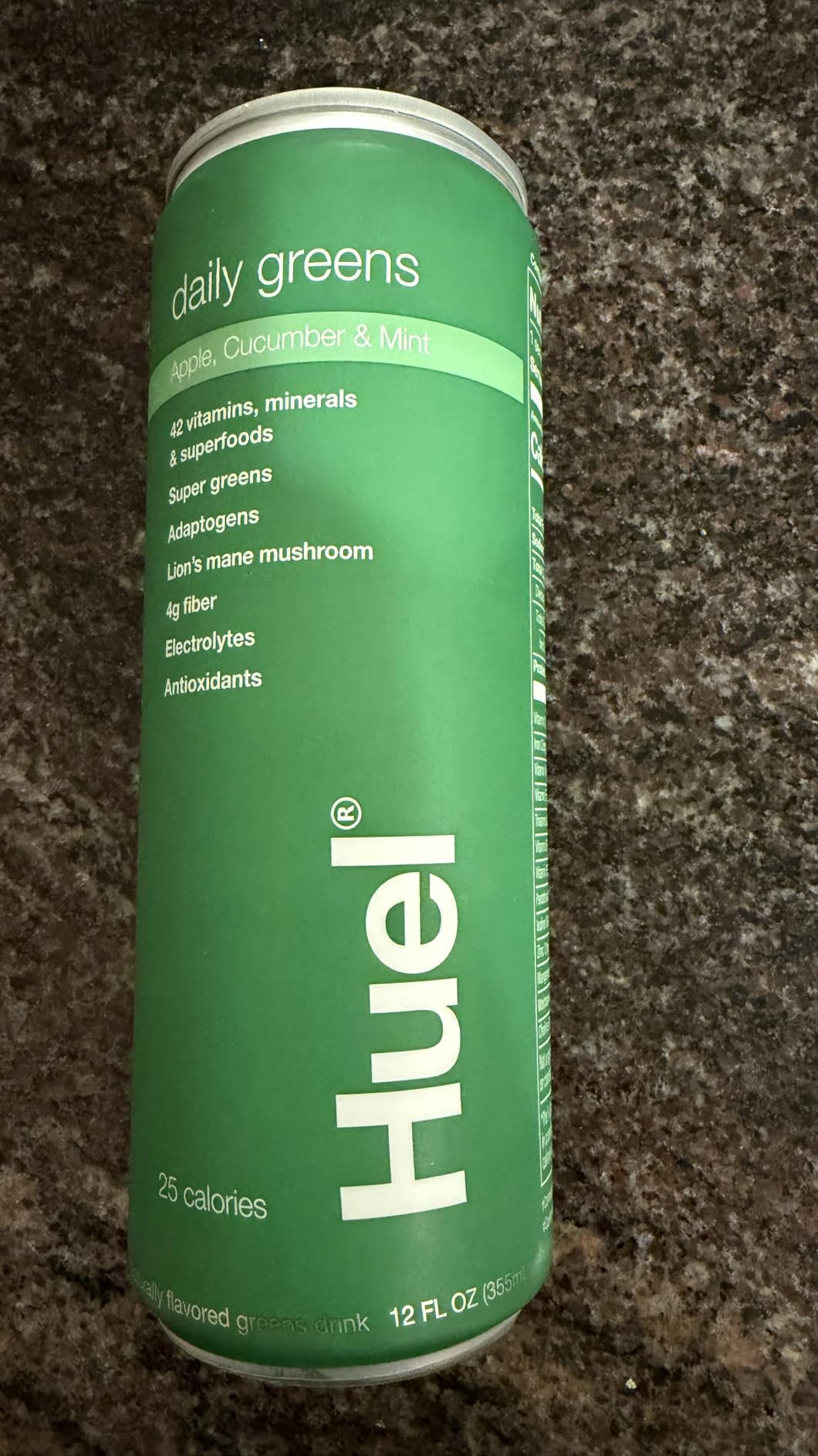 Huel Daily Greens Ready-to-Drink | Apple Cucumber Mint Superfood Greens | 42 Vitamins, Minerals, and Wholefood-Sourced Ingredients | Adaptogens, Antioxidants, Gut-Friendly Probiotics | 12 Fl Oz, 12 Pk customer photo 1