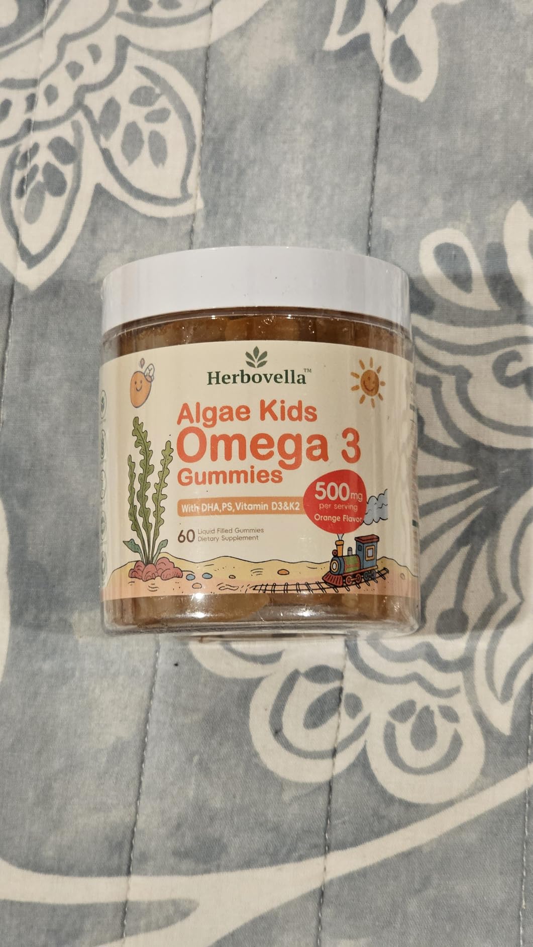 Algae Omega 3 Gummies for Kids - 500mg with DHA, Phosphatidylserine, Vitamin D3 & K2 - Sugar Free DHA Supplement for Brain& Eye - Fish Oil Alternative - Vegan, 60 Count customer photo 2