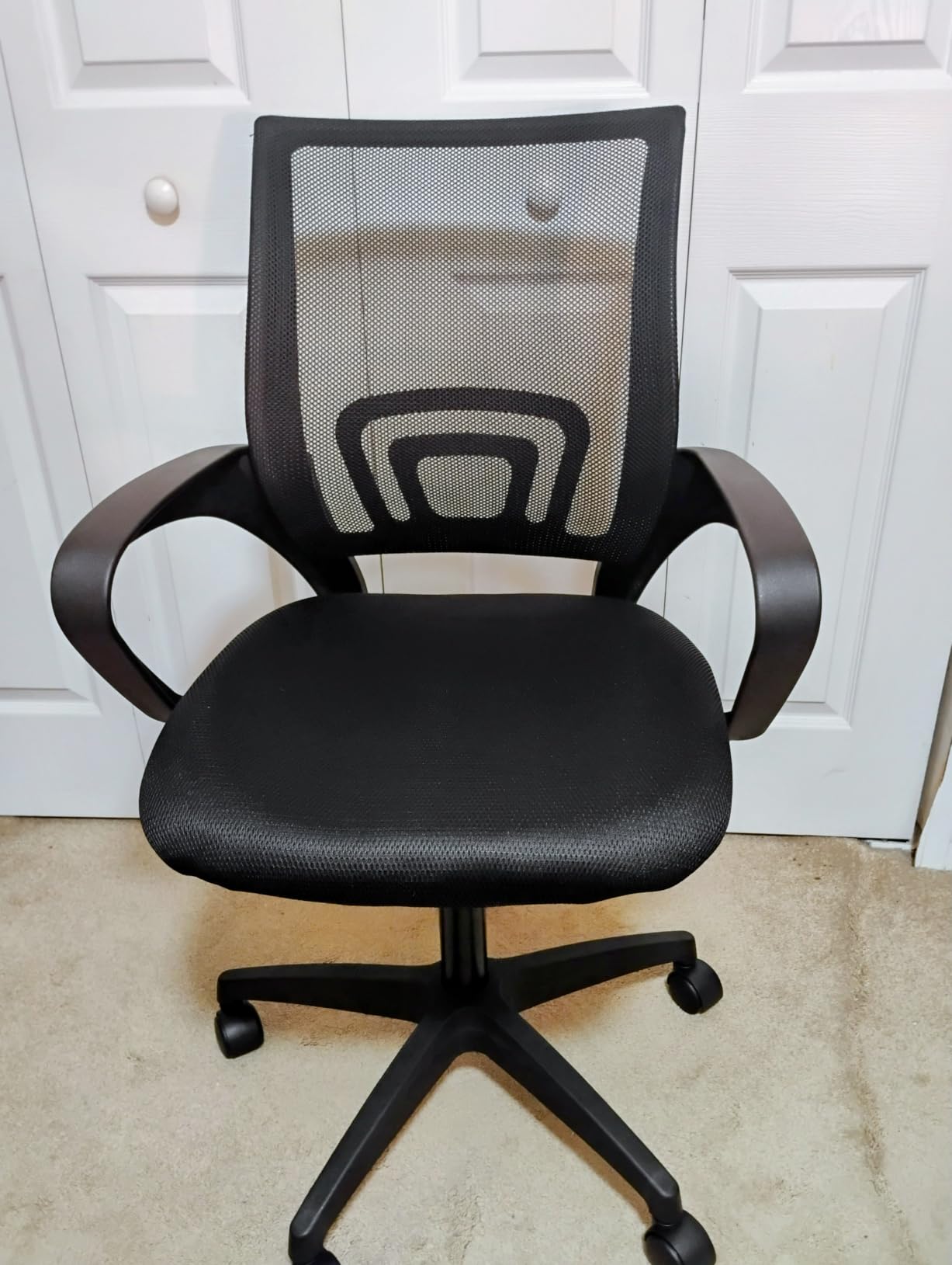 BestOffice Ergonomic Office Chair, Mid-Back Swivel Desk Chair, Breathable Backrest & Lumbar Support, Adjustable Height, Sponge Seat, Rolling Wheels customer photo 1