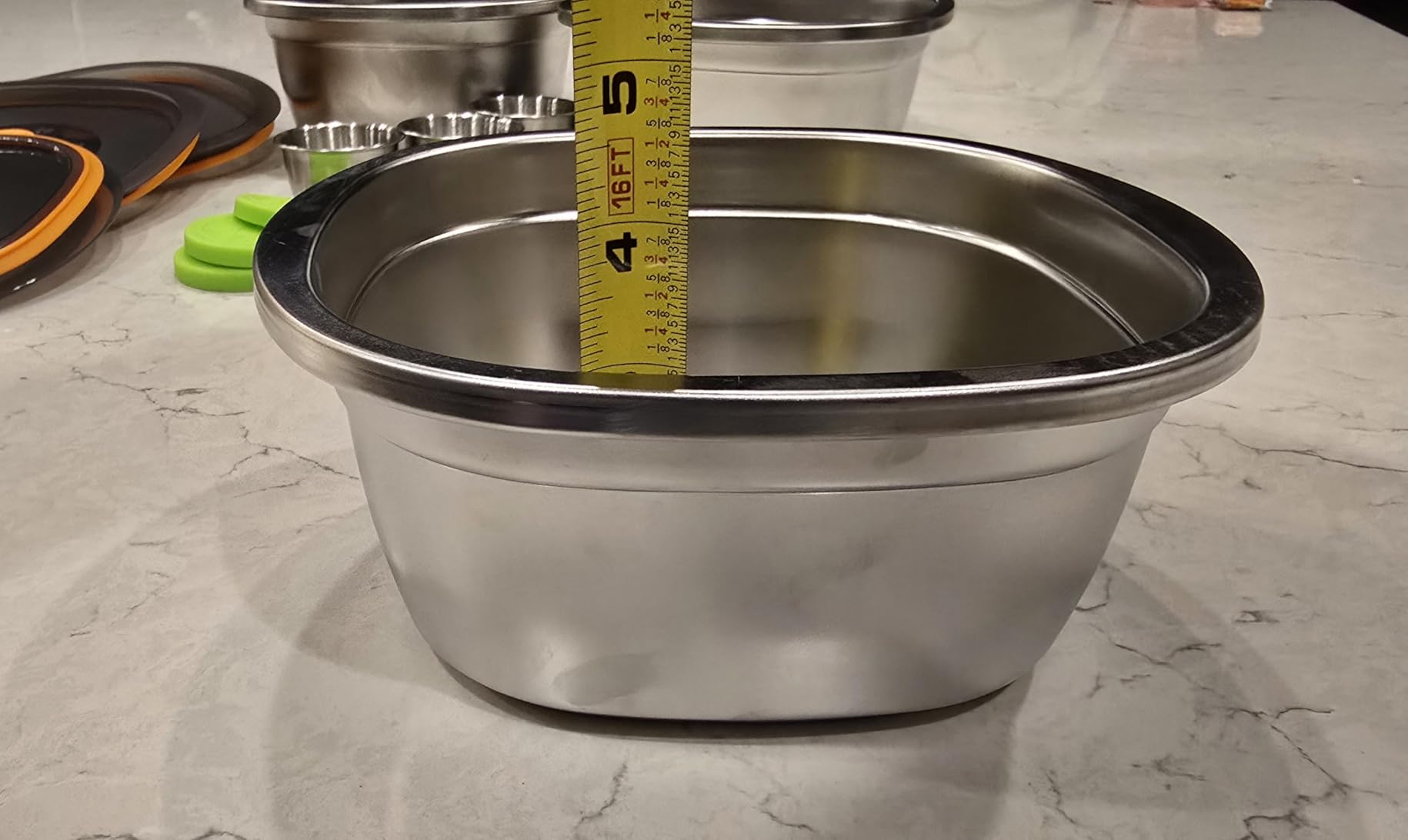 KTKUDY 3 Pack Stainless Steel Salad Bowls with Lids & Dressing Cups - 50 oz Leakproof Salad Containers for Meal Prep & Lunch To Go, Dishwasher Safe customer photo 1