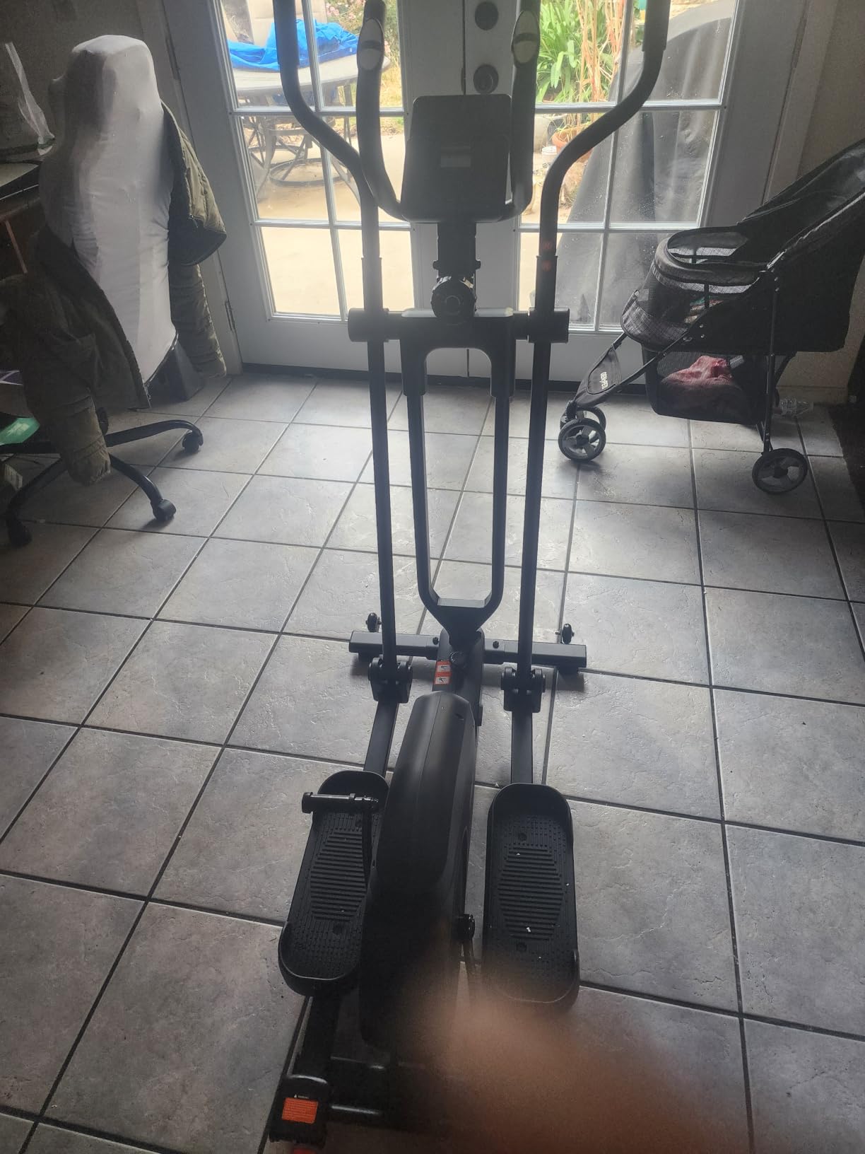 YOSUDA Foldable Elliptical Exercise Machine for Home, 15IN Stride Compact Folding Elliptical Only 2 sq ft for Small Spaces, 16 Magnetic Resistance Levels customer photo 1
