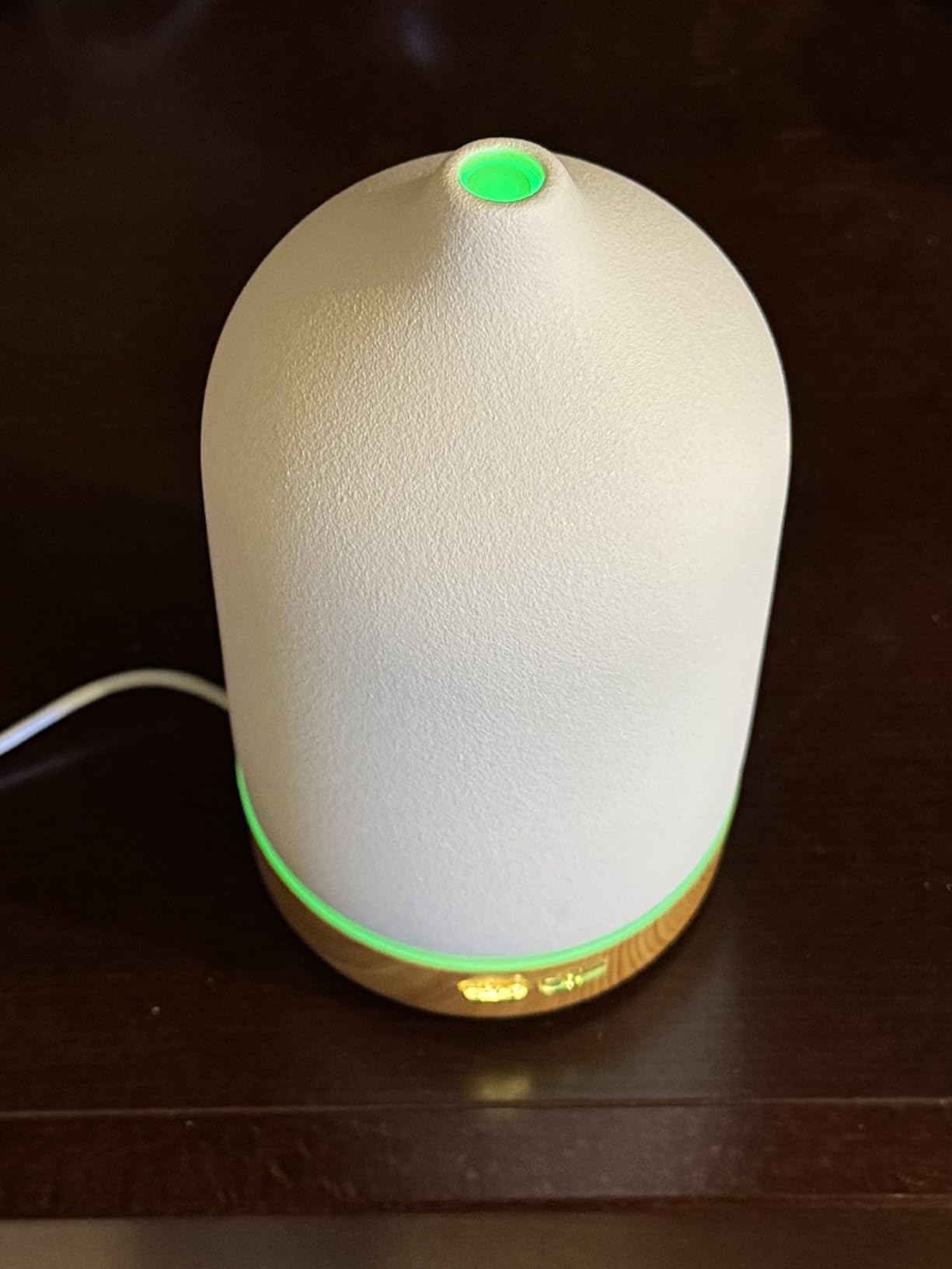 URPOWER 120ML Ceramic Essential Oil Diffuser, Ultrasonic Aromatherapy Diffuser with 7-Color Lights, Auto Shut-Off, Quiet Oil Diffuser for Bedroom, Home Office customer photo 2