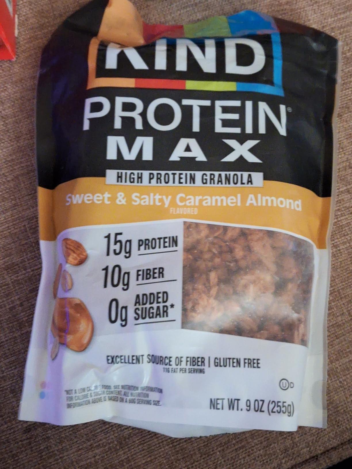 KIND Protein MAX Granola, Sweet & Salty Caramel Almond, Gluten Free, High Protein, Keto Snacks, 15g Protein, 9oz customer photo 2