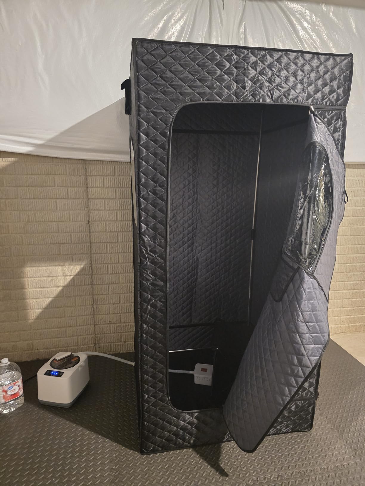 KASUE Upgraded 2 Person Sauna Box, Portable Infrared Sauna with 5-Layer Waterproof, 2 Steamers, 2 Folding Chair, 71