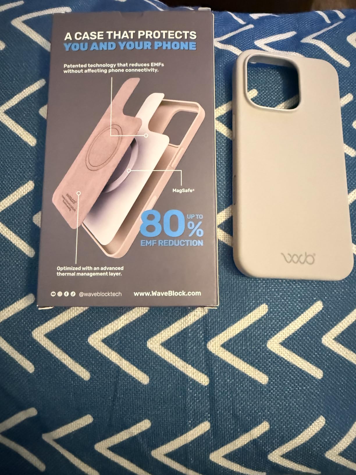 WAVEBLOCK EMF Protection Silicone iPhone Case Compatible with iPhone 17, Radiation Blocker, 5G Shield Reduction, Lightweight, USA Patented and Tested in FCC Lab, Black customer photo 1