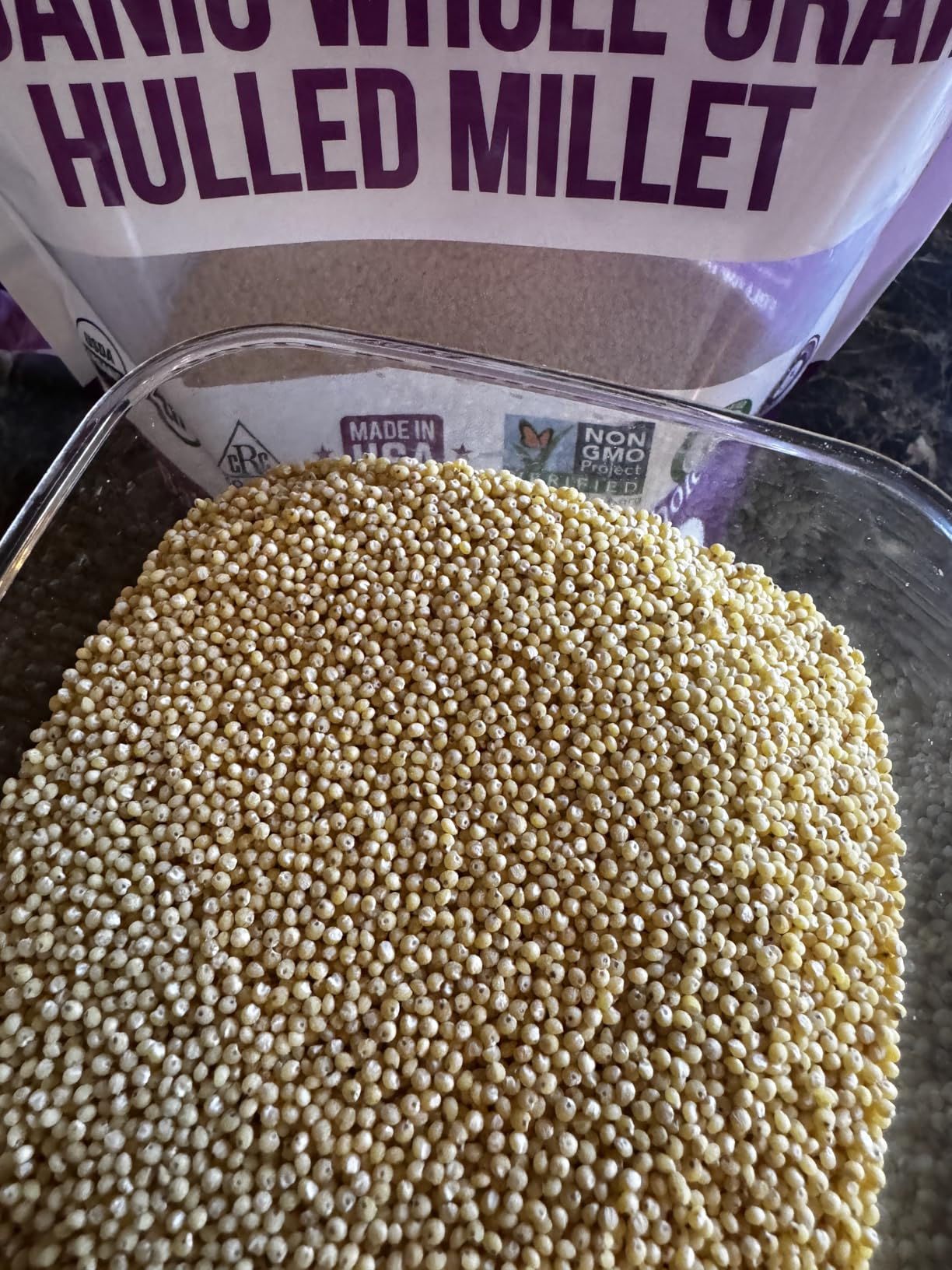 Great River Milling Organic Hulled Millet | Whole Grain Ancient Grain | Gluten-Free, High-Fiber Superfood | Non-GMO, Kosher Certified | 5 Lb customer photo 2