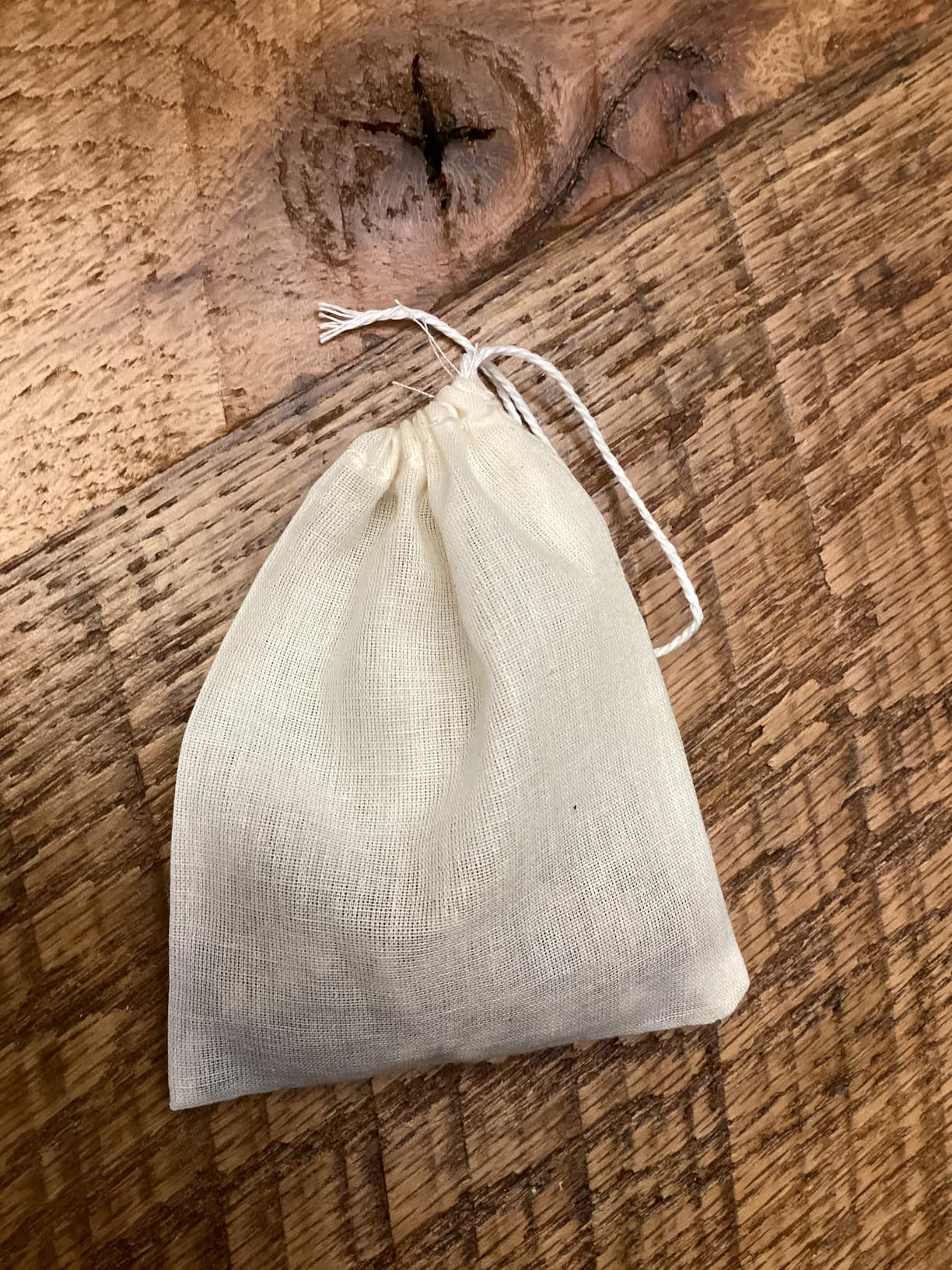20Pcs Spice Bags for Cooking 3x4 Inch, Natural Unbleached Reusable Cotton Muslin Bags, Drawstring Tea Filter Bags for Loose Leaf Tea, Herbs, Soup, Broth & Cheesecloth Straining customer photo 2