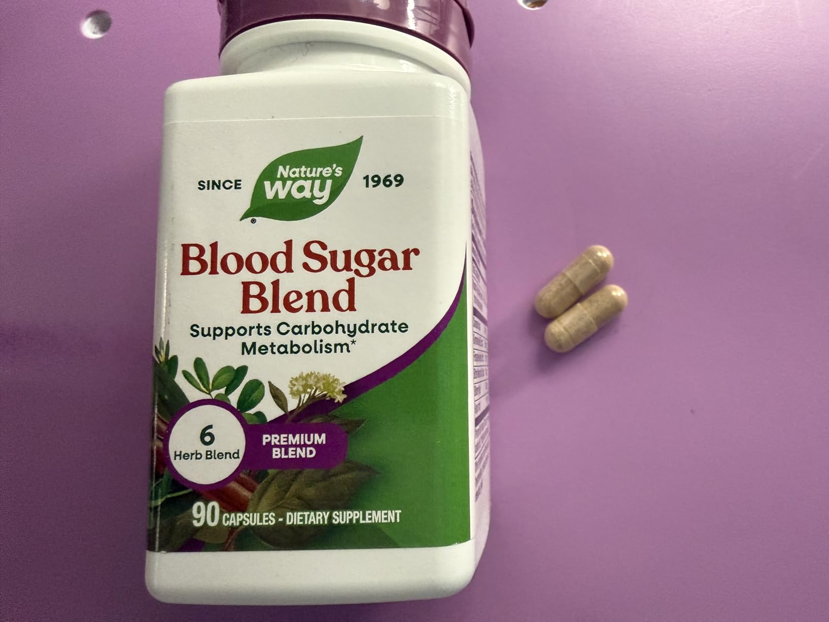 Nature's Way Blood Sugar Blend with Gymnema Extract, Supports Carbohydrate Metabolism, Herb Blend with Vitamin A, Cinnamon, Fenugreek Extract, Bitter Melon Extract, Bilberry, and Ginger, 90 Capsules customer photo 2