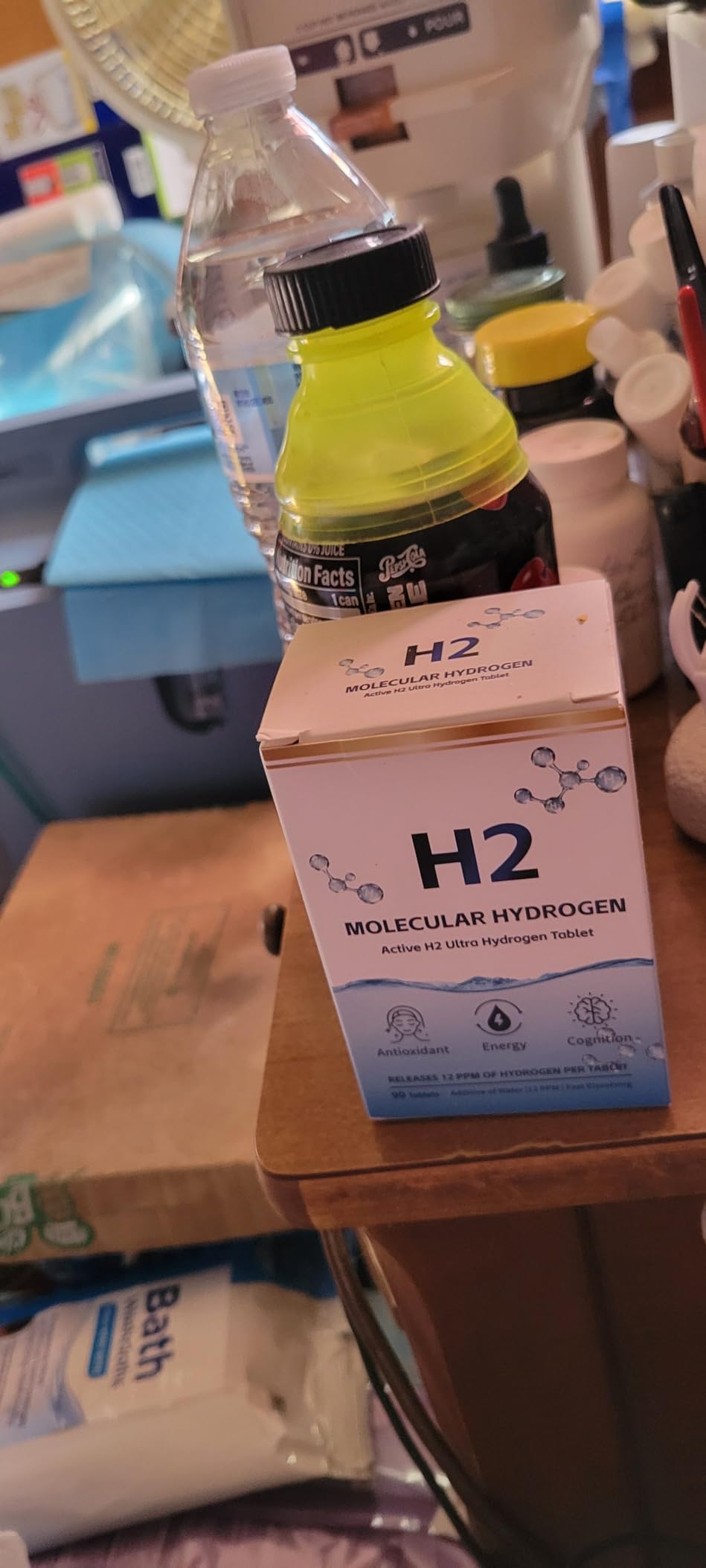 Molecular Hydrogen Tablets (12 PPM) - 90 Count High Potency Hydrogen Tablets for Drinking Water with Magnesium, Fast Dissolving H2 Tablet for Energy, Focus & Anti-Aging, On-the-Go Packaging customer photo 1
