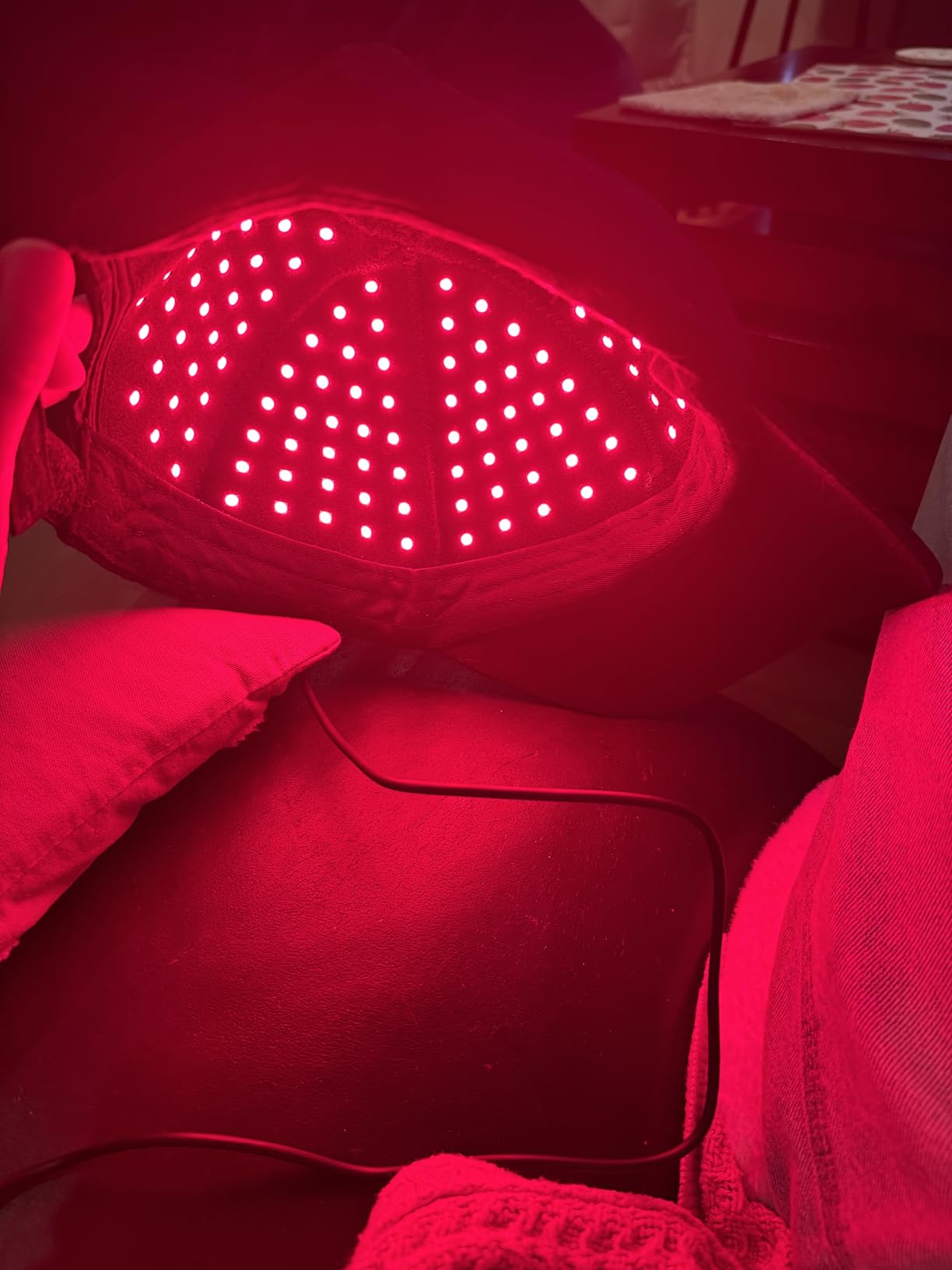 Laser Hair Growth Cap, Red Light Hat, Black customer photo 1