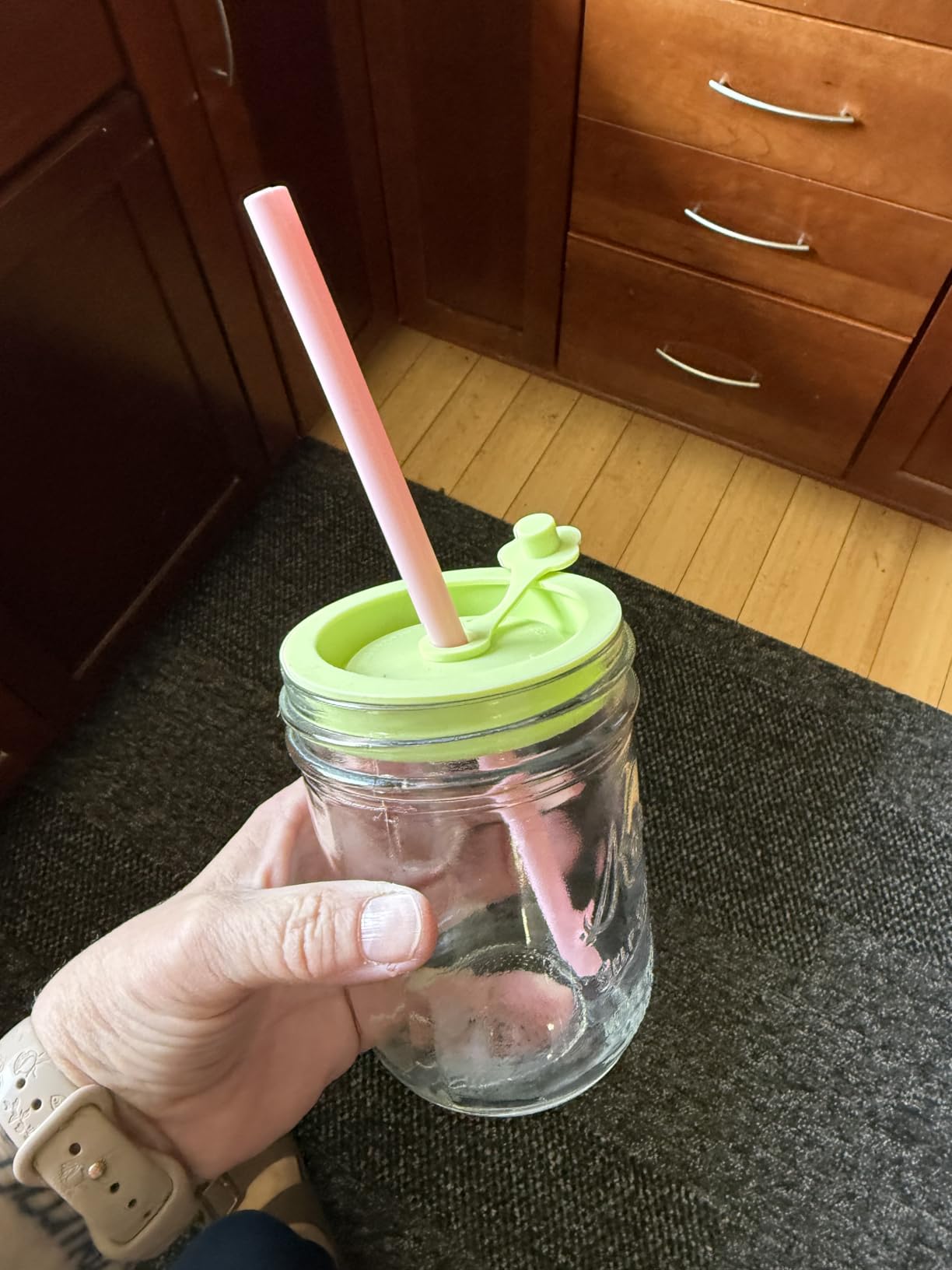 ORIGINAL CREATOR - FlipFit Silicone Mason Jar Lids with Straw Hole - Dual-Fit Regular Mouth & Wide Mouth Mason Jars Ball, Kerr, Mainstays - Drinking Lids with Straw Hole - Plastic-Free customer photo 2