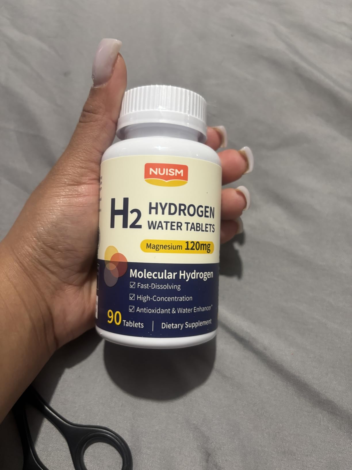 Hydrogen Water Tablets with Magnesium,Hydrogen Tablets for Drinking Water,Antioxidant and Cellular Health Support, H2 Molecular Tabs,90 Tablets customer photo 2
