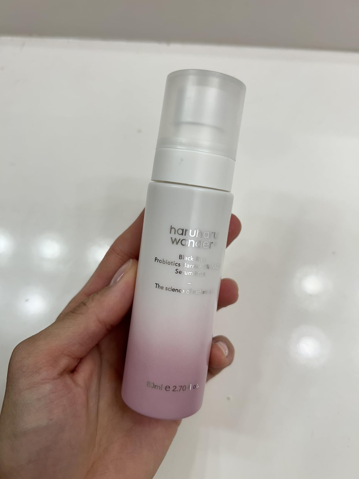 haruharu Wonder Black Rice Probiotics 2% NAD+ Serum Mist, Ultra-Fine Mist, Hydrating & Plumping, Barrier Support, Sensitive Skin, Ceramide, Korean Skincare, Vegan, 2.70 fl.oz customer photo 1
