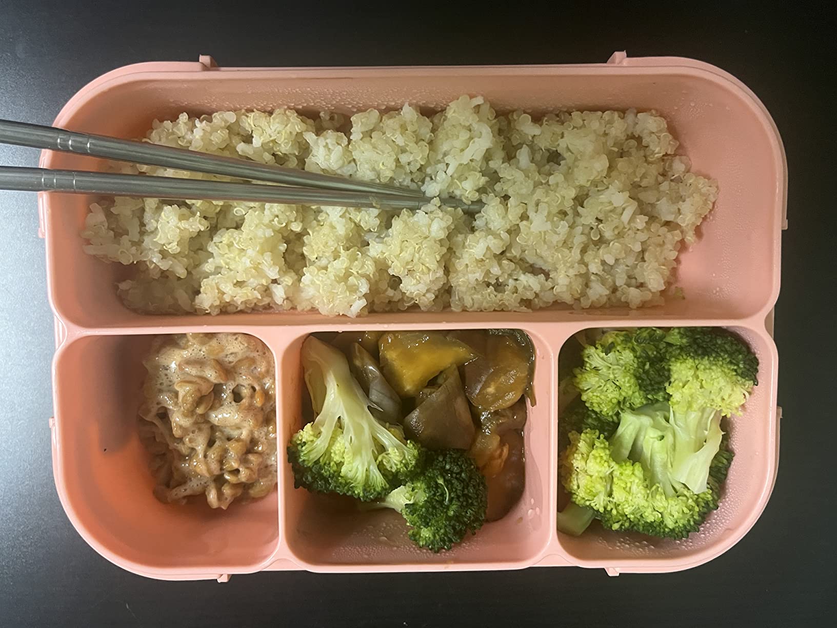 Stainless Steel Bento Box Set, 3 Pack 2-Compartment 27oz/800ml Lunch Box with Firm Snap Lids, Insulated Lunch Bag, Ice Packs & Forks, Leak Proof Meal Prep Container for Adults Office Fitness Travel customer photo 2