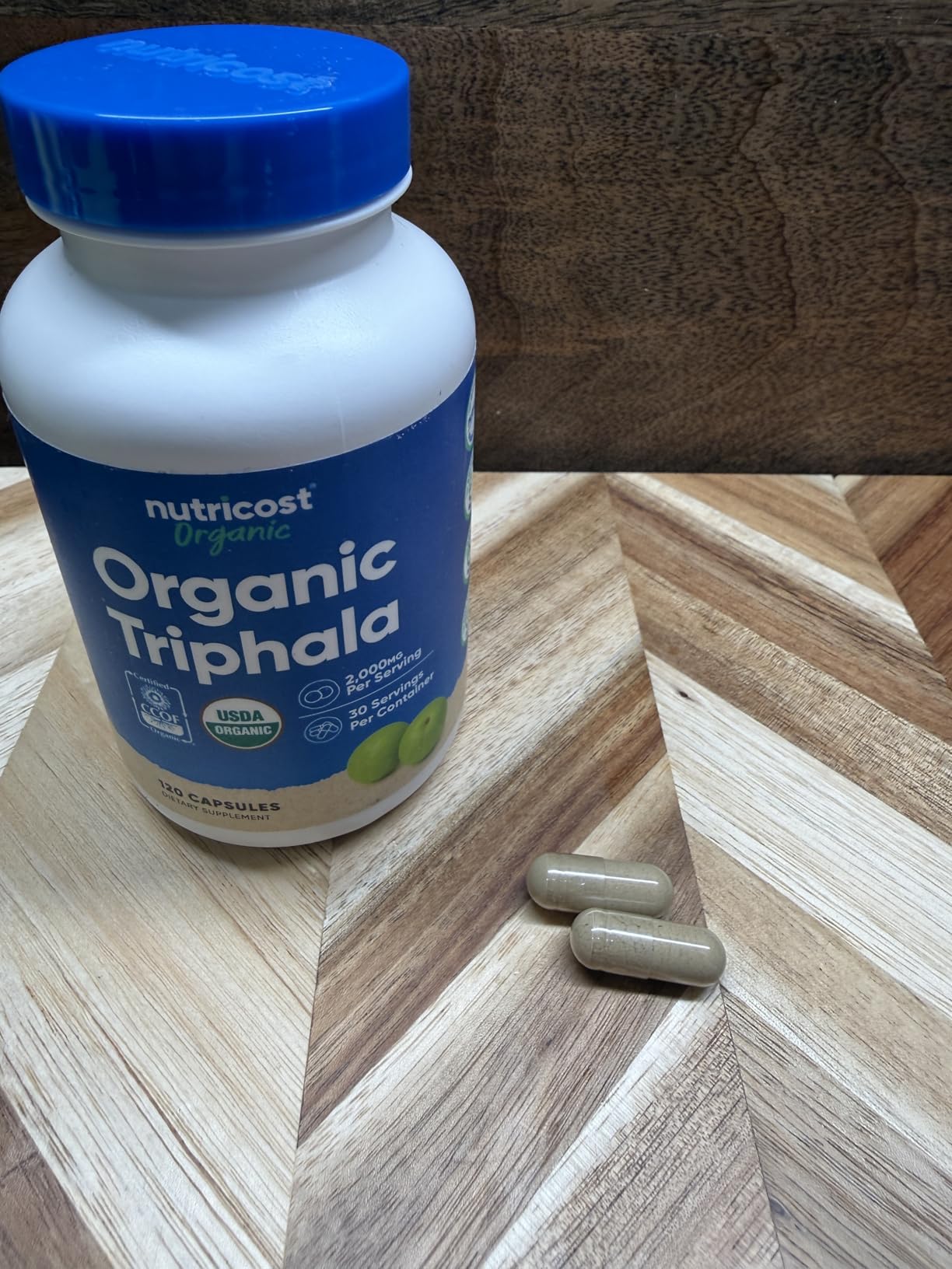 Nutricost Organic Triphala (2,000mg) 120 Capsules - USDA Organic, CCOF Certified, Herbal Supplement, Vegan, GMO-Free, Gluten-Free, 30 Servings customer photo 2