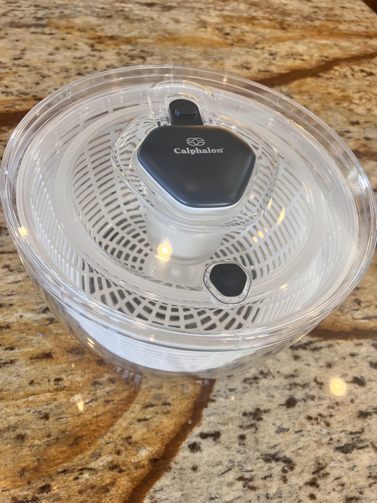 Calphalon Aero 6.3-Qt Stainless Steel Salad Spinner, Fruit & Vegetable Washer Bowl with Strainer Basket for Washing Lettuce, Spinach, Herbs & Fresh Produce customer photo 2