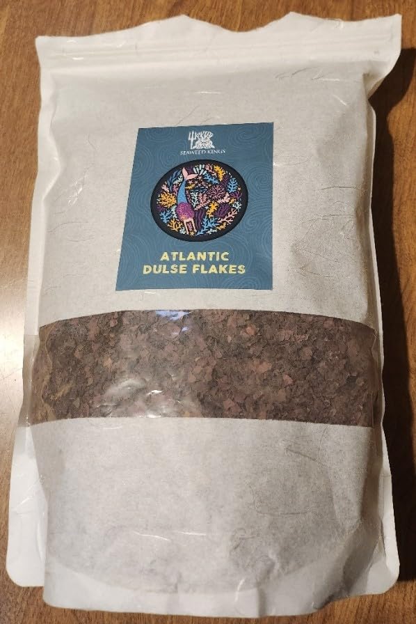 Atlantic Dulse Flakes Organic Sourced Maine Coast Atlantic Ocean Sea Vegetables Raw Bulk - 100% Pure and WIldcrafted, Non-GMO, Vegan Certified by Seaweed Kings (1lb) customer photo 2