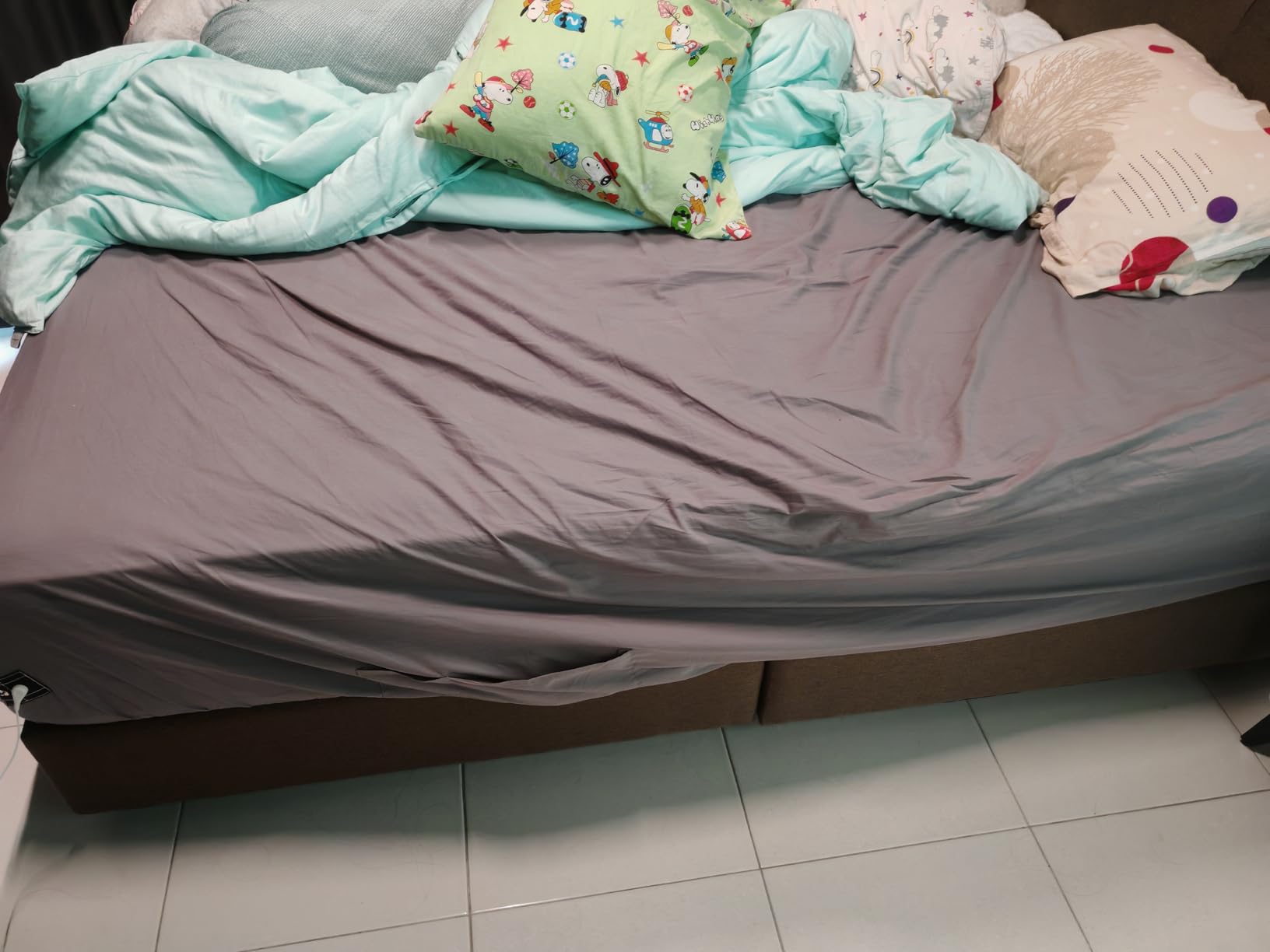 Grounding Sheets Gray Queen Size - 90% Organic Cotton + 10% Pure Silver Fitted Bed Sheet for Earthing - 400 Thread Count Deep Pocket Grounded Bedsheets - Improved Sleep Down to Earth Ground Bedding customer photo 2