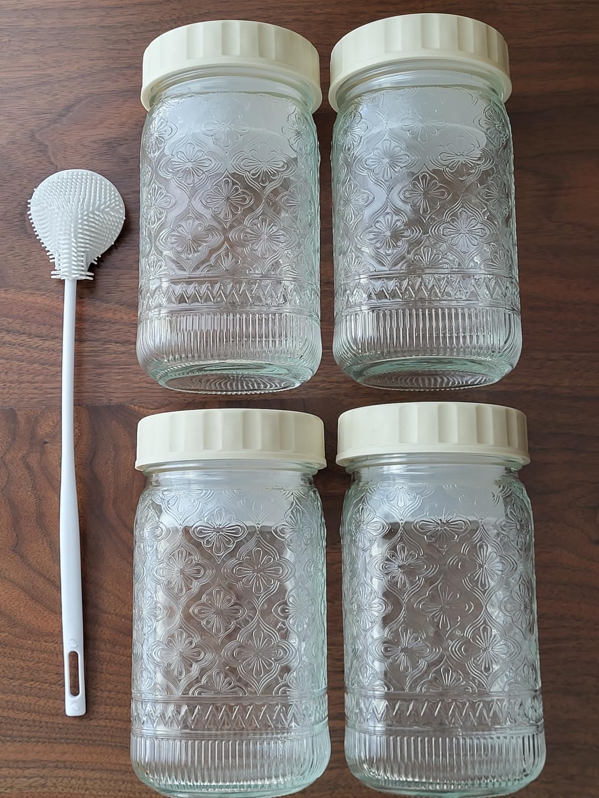 STARSIDE 4 Pack Glass Salad Jars with Plastic Lids Meal Prep, 32oz Mason Jars with Dressing Container, Leakproof Portable Salad Container for Lunch, Wet/Dry Separation Salad Pod for On-the-Go Meals customer photo 2