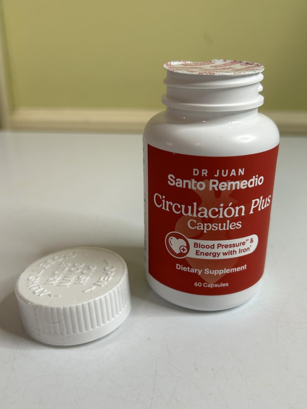 Santo Remedio Circulacion Plus Capsules, Iron & Beetroot Extract Supplement for Blood Circulation & Cardiovascular Support, Supports Healthy Blood Pressure & Red Blood Cell Production, 60 Capsules customer photo 2