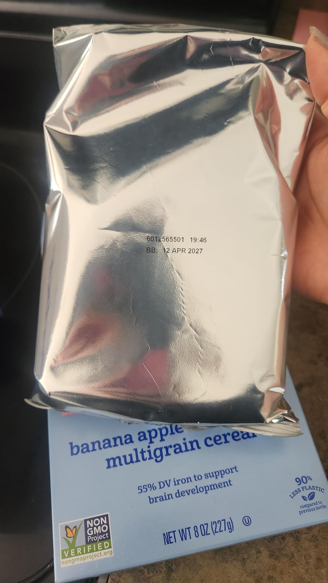 GERBER CEREAL FOR BABY GRAIN AND GROW Hearty Bits MultiGrains Banana Apple Strawberry 5x8oz customer photo 2