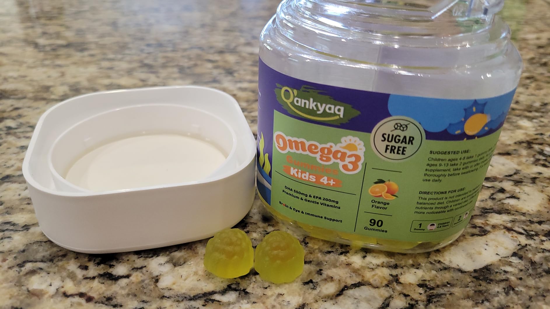 Kids Omega 3 Gummies, Vegan Algae Oil Omega-3 Supplements, with DHA, Zinc & Multivitamins, Focus & Attention Support, No Fishy Taste, Sugar Free, 90 Gummies customer photo 1