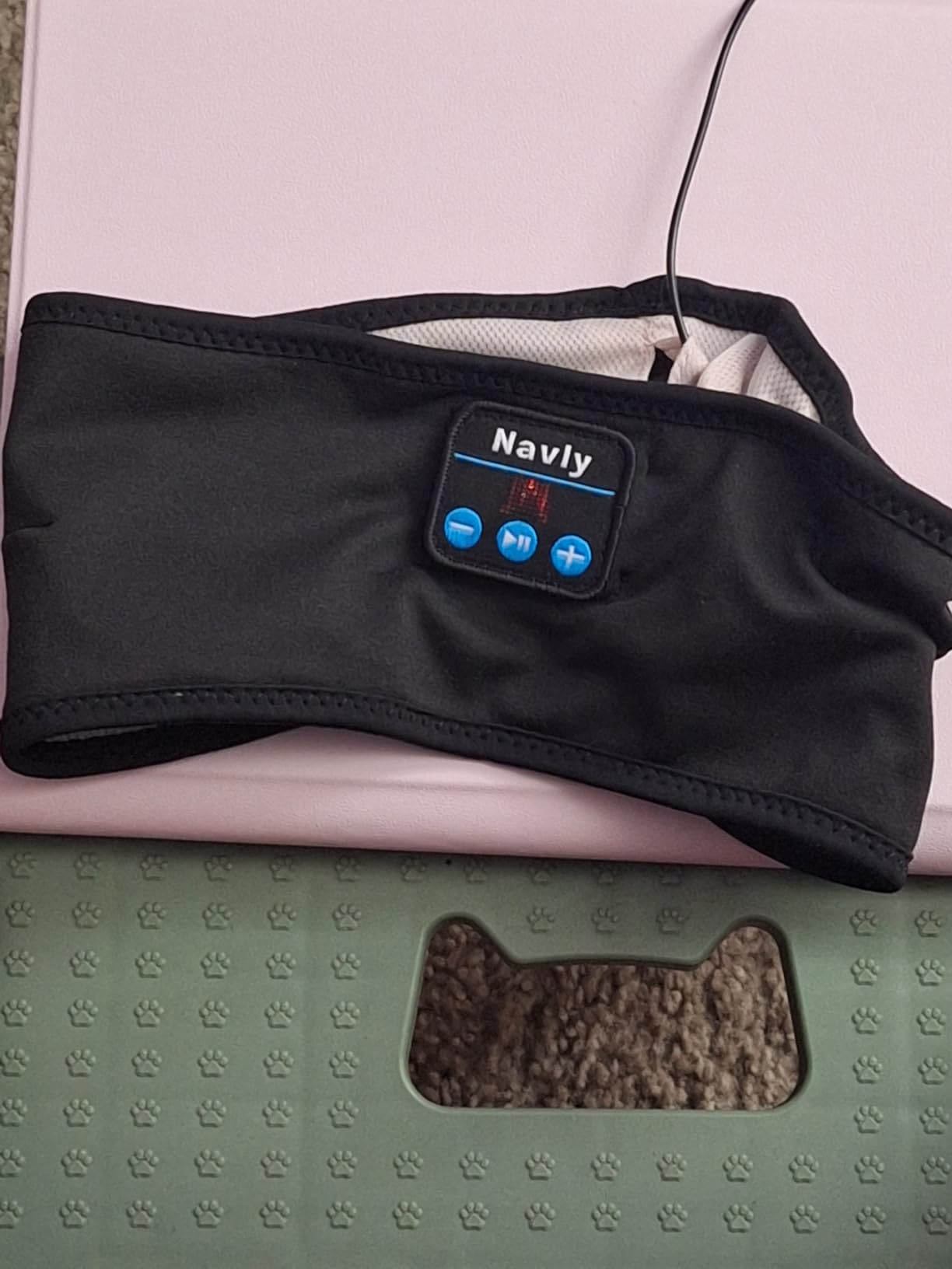 Navly Sleep Headphones for Side Sleepers, Washable Bluetooth Headband with Ultra-Thin Speakers for Reduced Pressure, Yoga, Travel (Black Ink) customer photo 1
