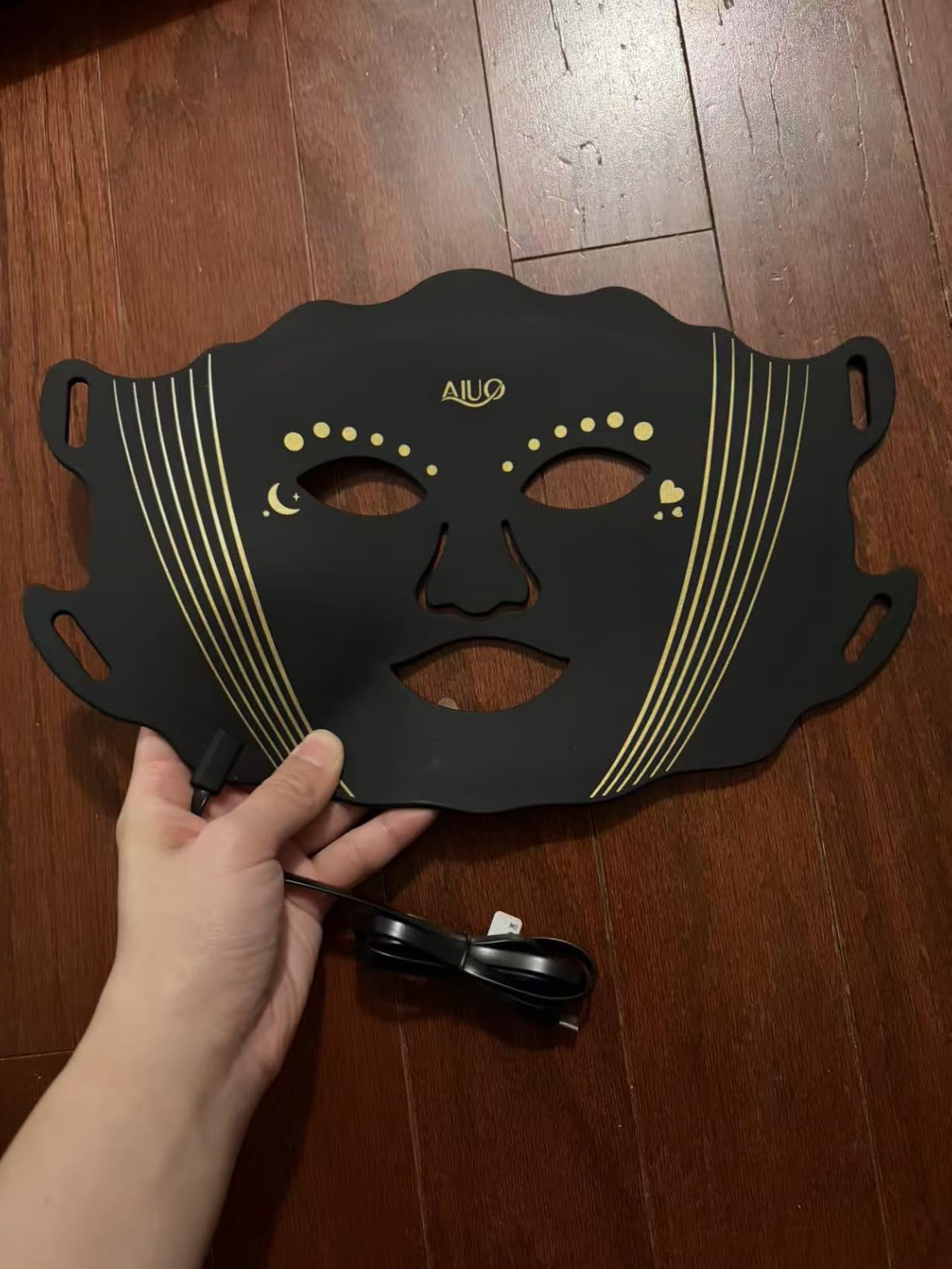 Red Light Therapy for Face, LED Face Mask Light Therapy, Rechargeable Red Light Therapy Mask for Face with Comfortable Light-Blocking Eye Protection & Timing Function At Home, Black customer photo 2