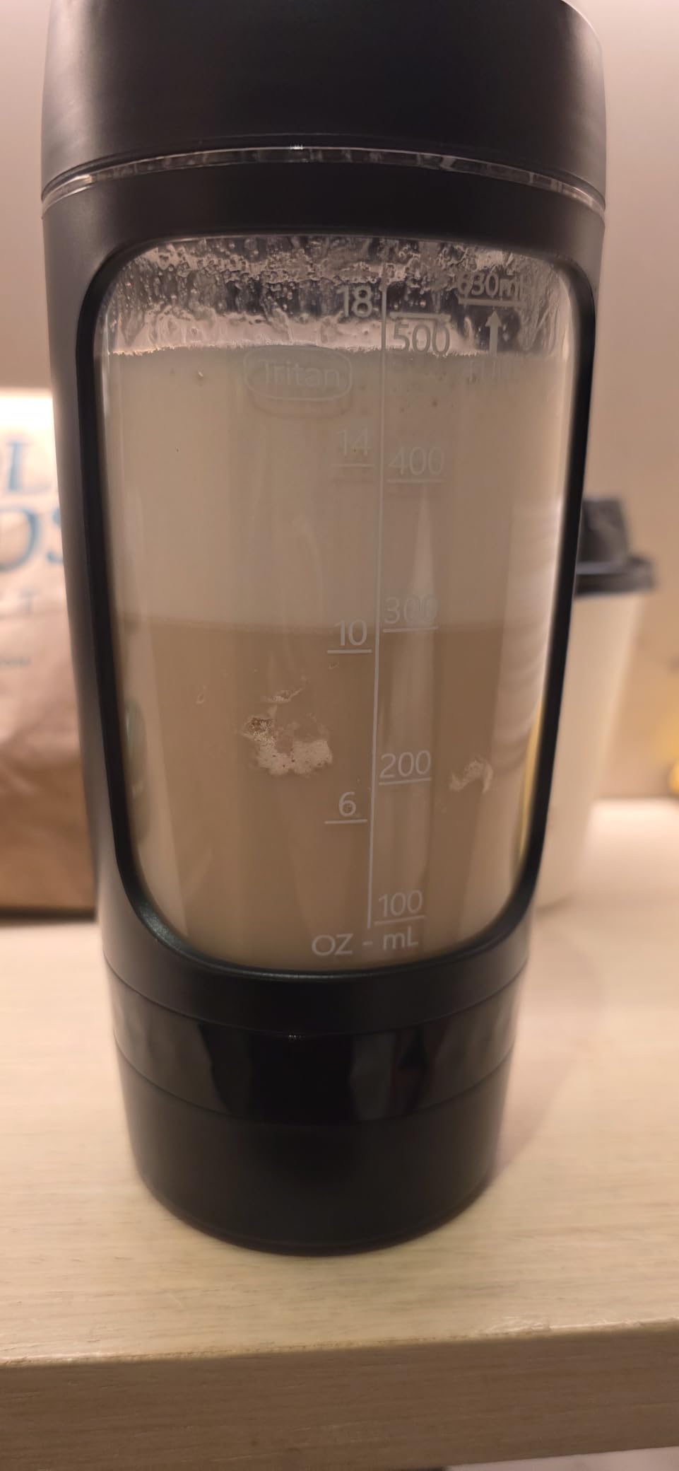 PULSE Electric Shaker Bottle for Protein Shakes - USB Rechargeable Mixer Cup, BPA-Free Tritan, for Meal Replacements & Fitness Drinks (White, 21 OZ) customer photo 1