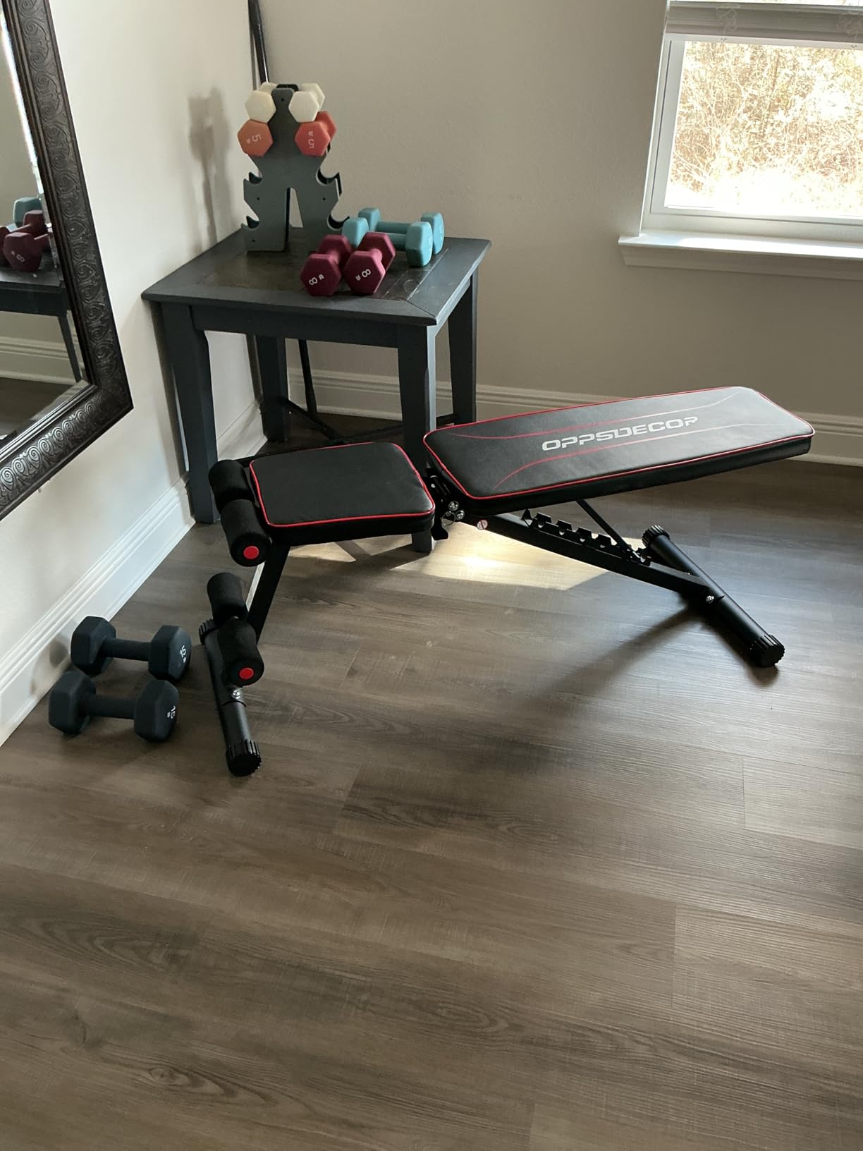 OPPSDECOR Home Gym, Workout Station with High/Low Pulley System, Multifunctional Home Gym Equipment, Exercise Equipment for Full Body Strength Training, Weight Machine with PEC Fly & Chest Press customer photo 1