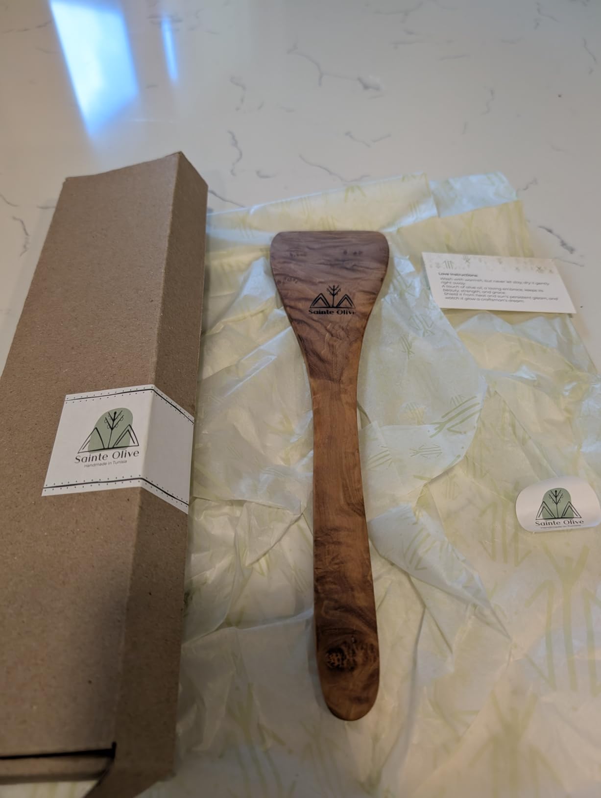 12 Inch Handmade Olive Wood Cooking Scraper Spatula 2 Piece Set customer photo 2