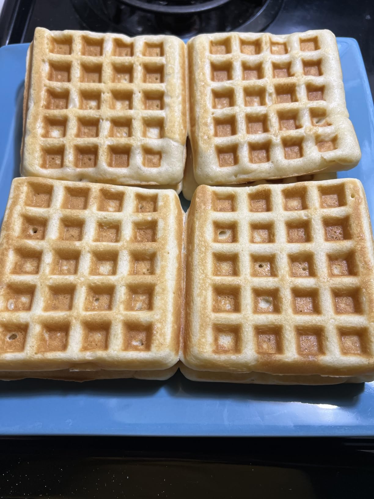 AshGlen Ceramic Mini Waffle Maker 2 Slices, Belgian Waffle Maker, Making 2 x 4