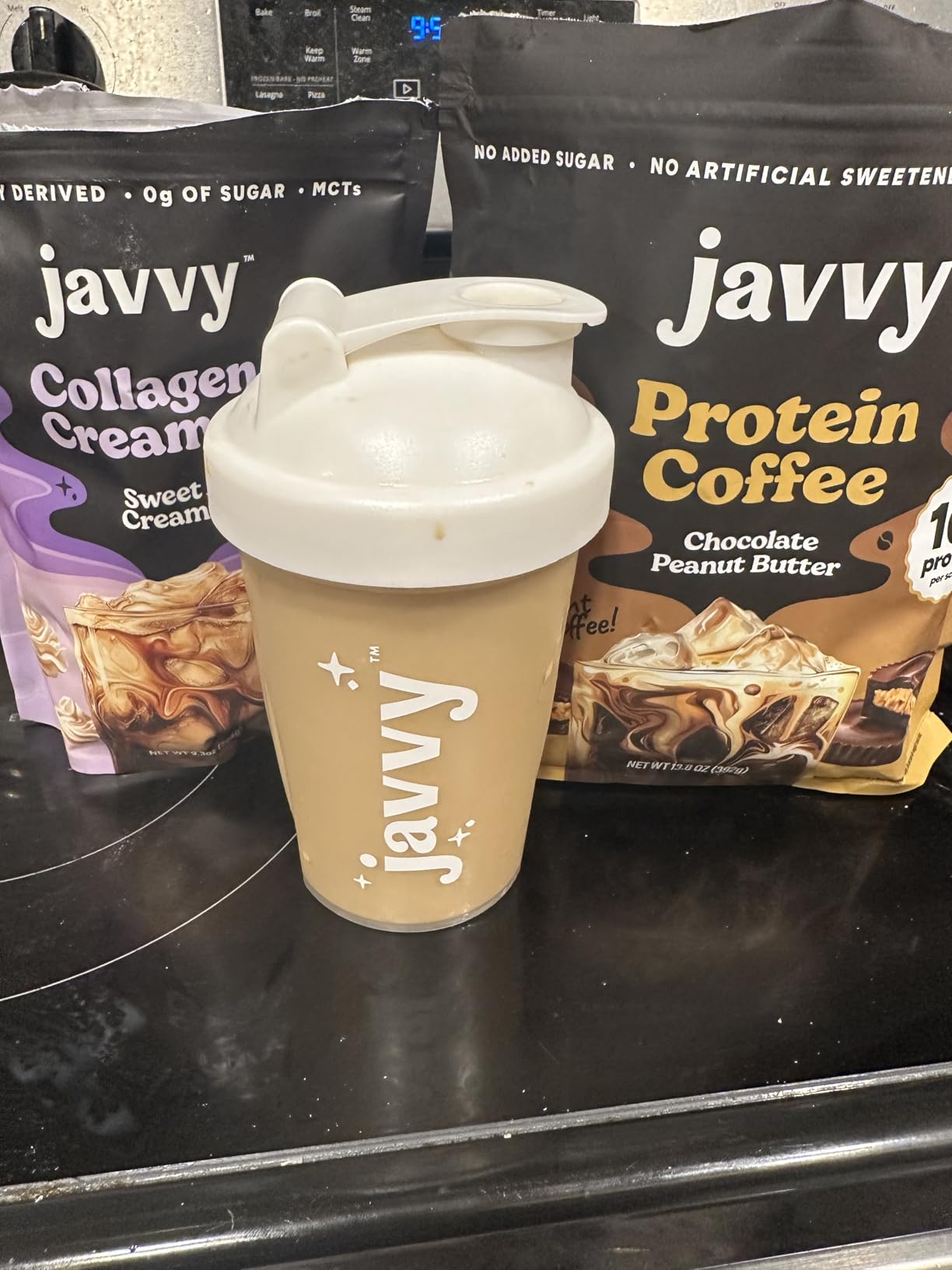 Javvy Protein Iced Coffee - Premium Whey Protein & Iced Coffees, 100% Natural Cold Brew, Zero Artificial Flavors & Sweeteners, 80mg Caffeine, No Added Sugar, 20 Servings, Caramel, 1 Pack customer photo 1