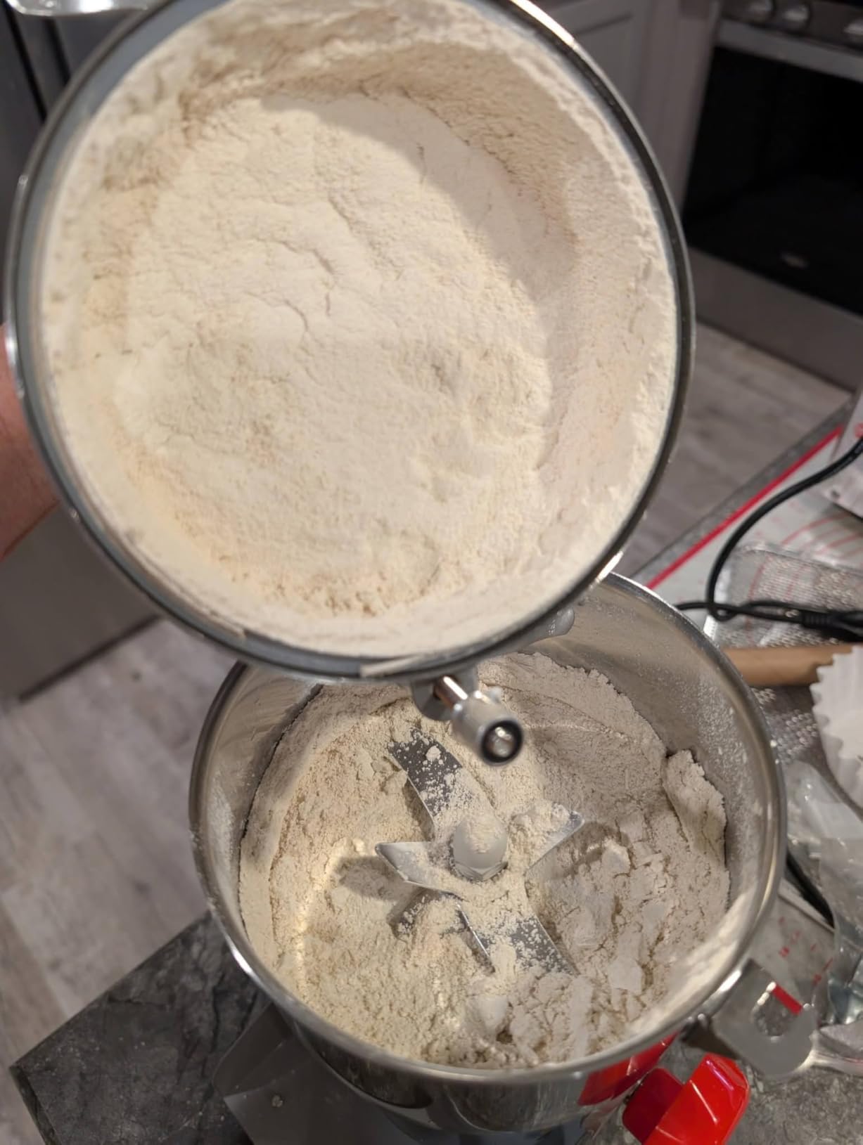 Powerful 3600W Grain Mill Grinder - 2500g Stainless Steel, 36000 RPM Triple-Blade System, 270° Swing for Easy Flour Making, 30-300 Mesh Adjustable, for Home Kitchen & Coffee Shop customer photo 1