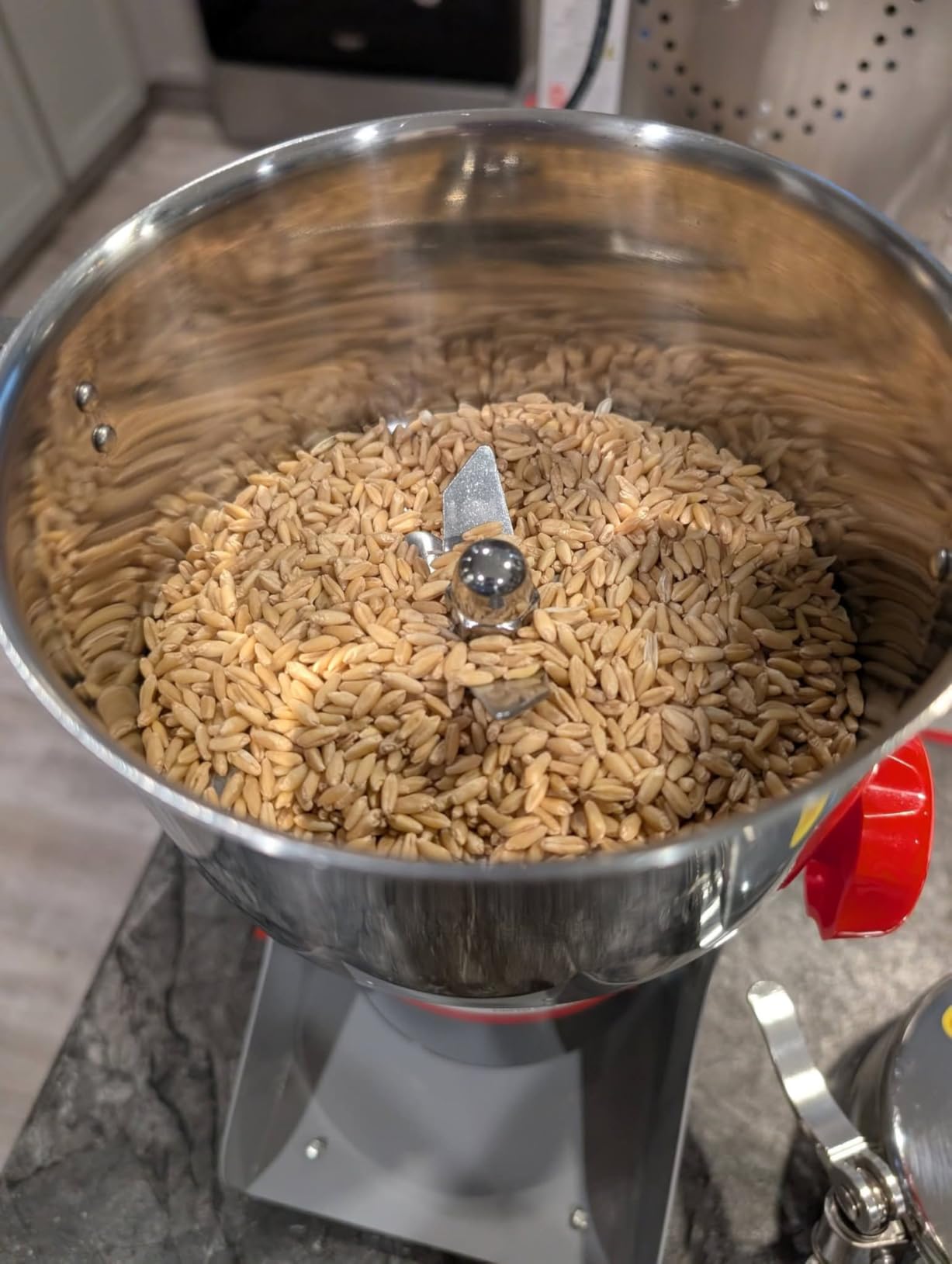 Powerful 3600W Grain Mill Grinder - 2500g Stainless Steel, 36000 RPM Triple-Blade System, 270° Swing for Easy Flour Making, 30-300 Mesh Adjustable, for Home Kitchen & Coffee Shop customer photo 2