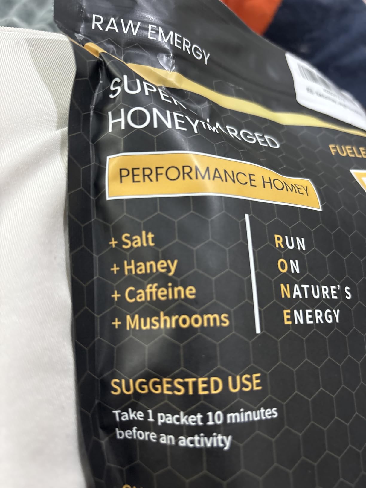 Nutrition Honey Packets, Organic Honey Energy Packets with Green Tea Caffeine, Himalayan Salt and Lion's Mane Mushroom, Workout Gels for Exercise, Running & Hiking, 20 Pack customer photo 2
