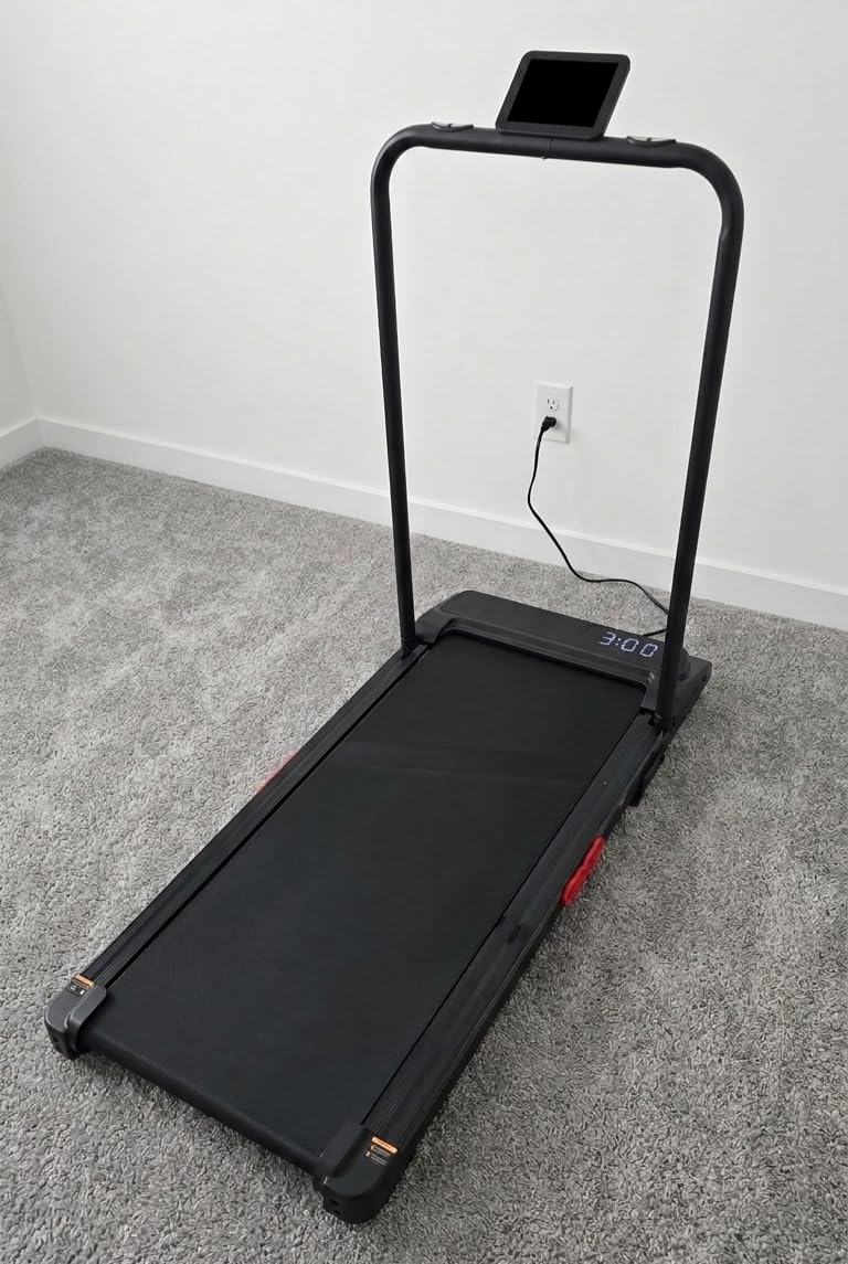 Portable Walking Pad Treadmill with Incline, 0.6-7.6MPH Mini Walking Treadmills for Home Small,3.0HP Electric Under Desk Treadmill for Exercising, Small Treadmills with Handle Bar, 350 LB Capacity customer photo 2