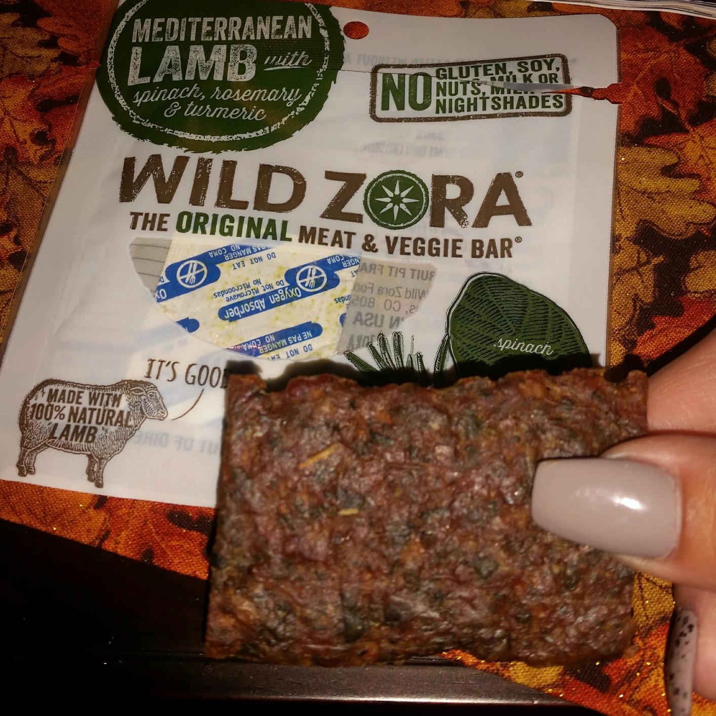Wild Zora Meat & Veggie Bars, Mediterranean Lamb, 8-Pack, 100% Grass Fed Lamb, Healthy Jerky Paleo Snacks, AIP Friendly, Gluten Free, Soy Free, High Protein, No Added Sweetener, Lamb Jerky Snacks customer photo 1