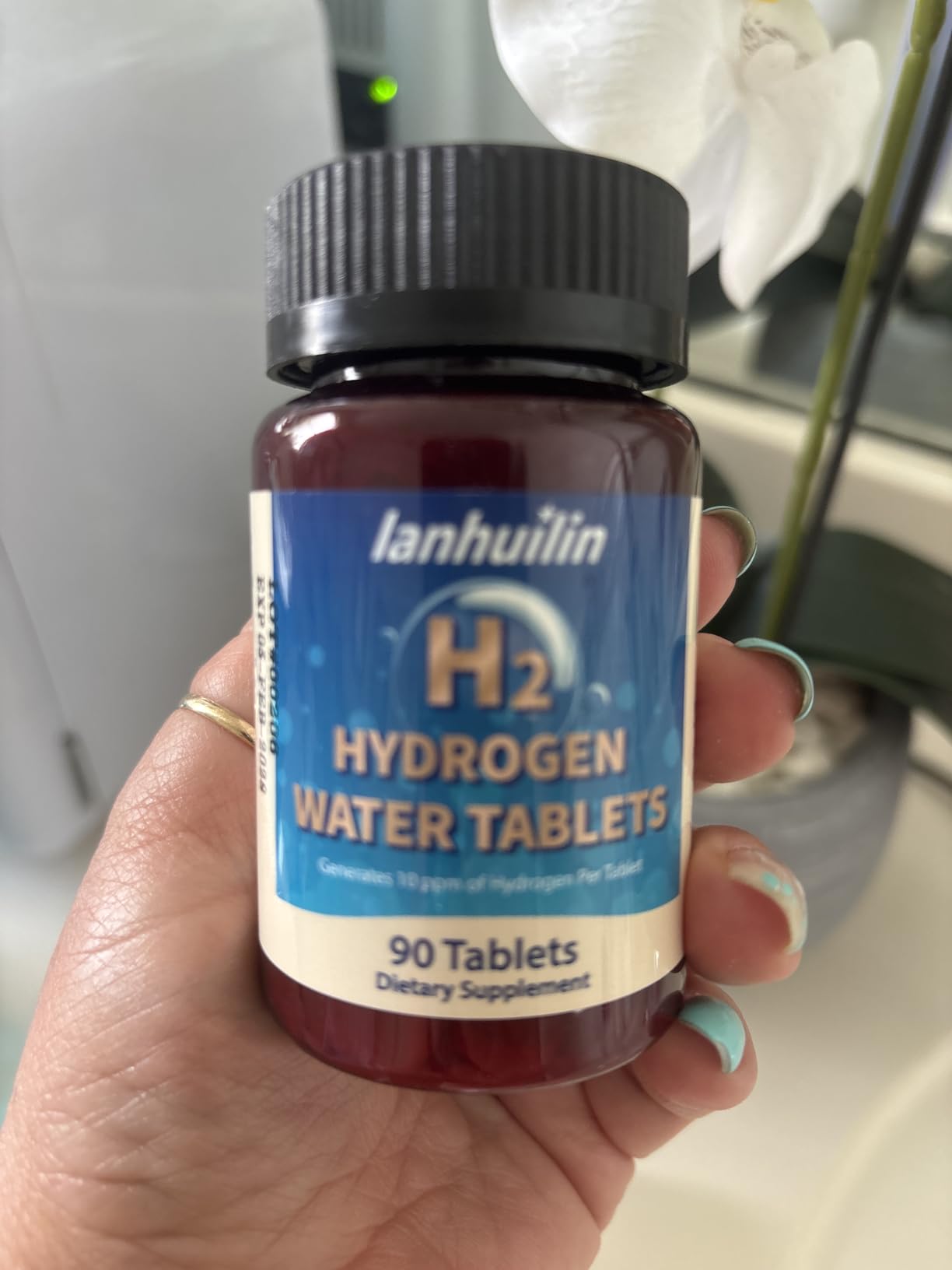 Hydrogen Water Tablets with 150MG Magnesium, 10 PPM H2 Hydrogen Tablets for Drinking Water, Rich in Antioxidants, Supports Cellular Health, Recovery, Immune & Brain Cognitive Function (90 Servings) customer photo 1