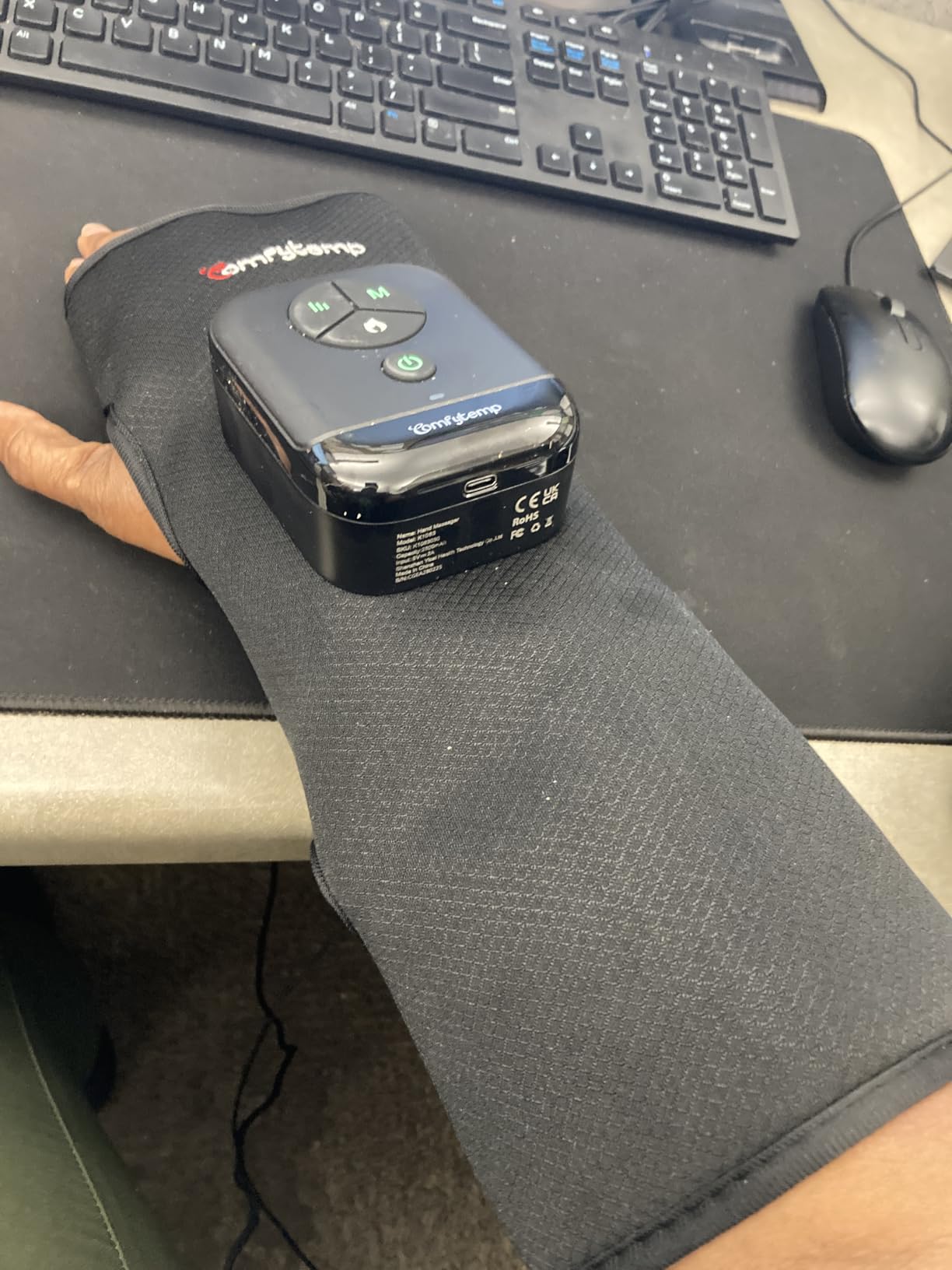 Comfytemp Air Compression Hand and Wrist Massager for Circulation and Pain Relief, Forearm Compression Sleeve for Carpal Tunnel, Arthritis, FSA Eligible HSA customer photo 1